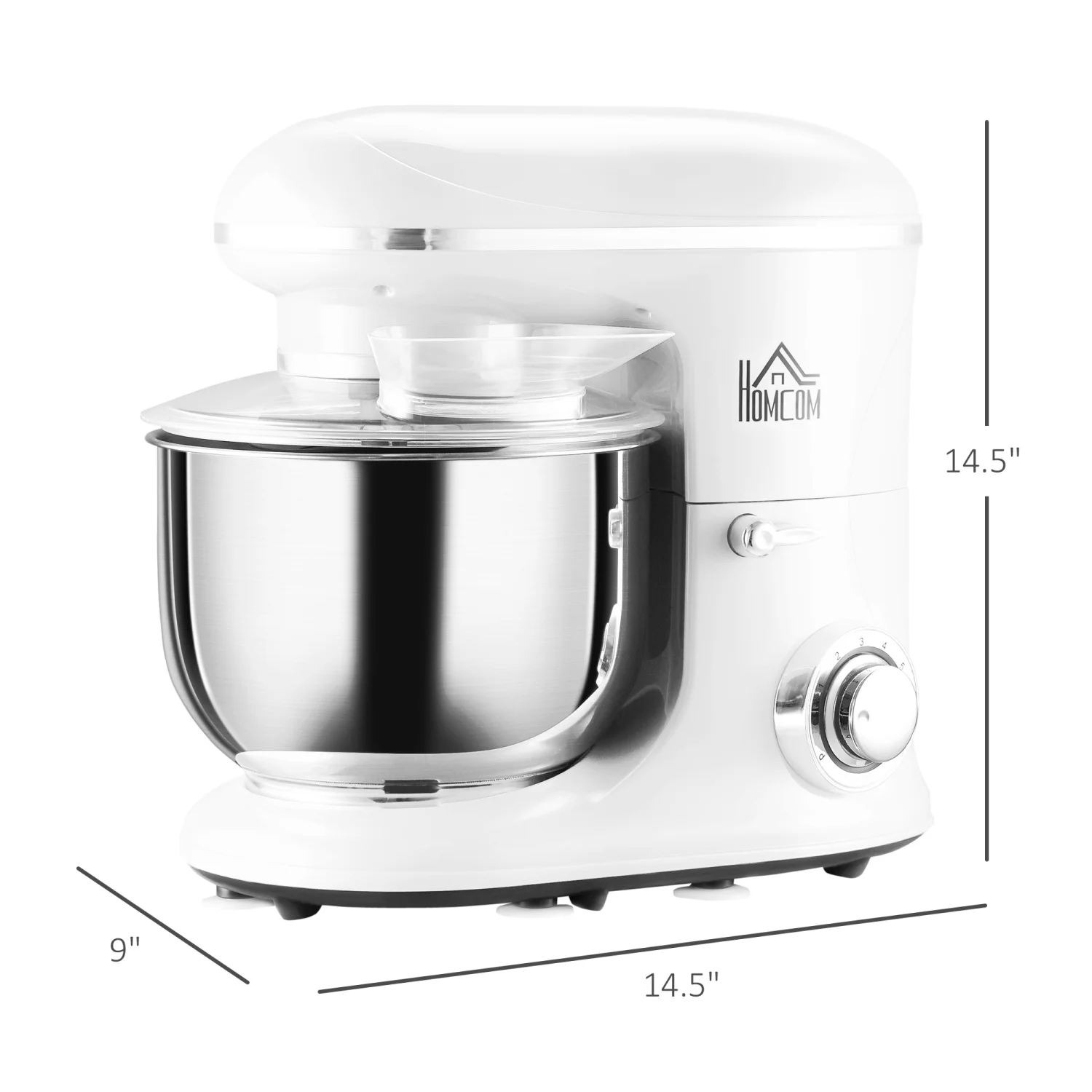 YLtoohoom Stand Mixer with 6+1P Speed  600W Tilt Head Kitchen Electric Mixer with 6 Qt Stainless Steel Mixing Bowl  Beater  Dough Hook