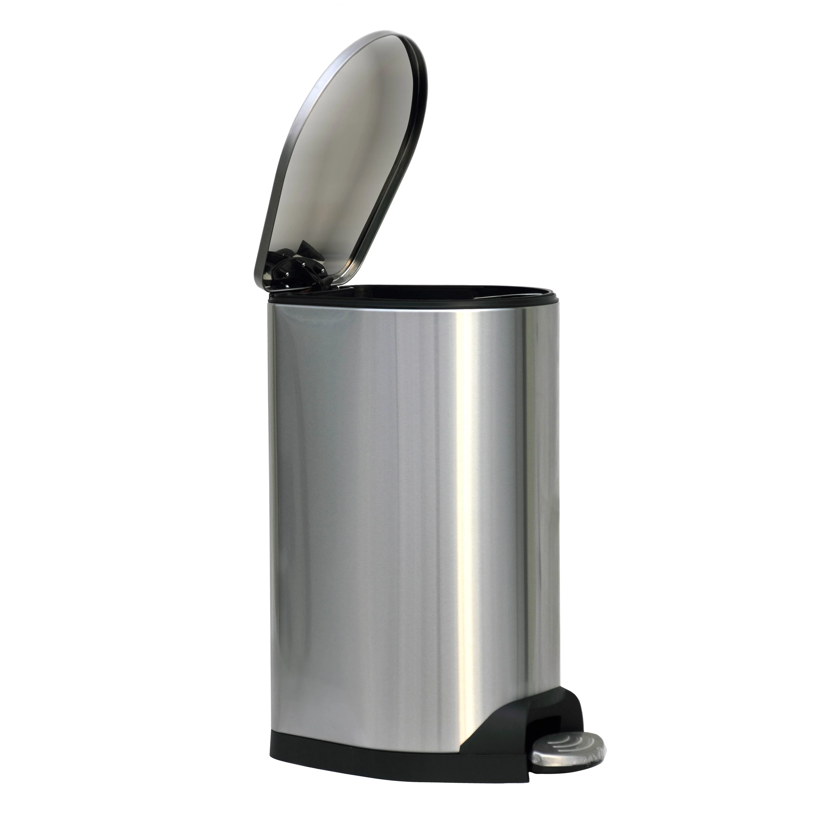 8 Gallon / 30 Liter Brushed Stainless Steel Silver Color Step on Trash Can