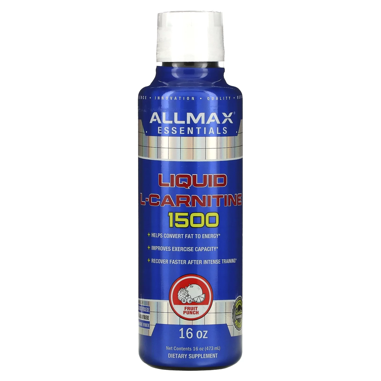 Liquid L-Carnitine 1500, Fruit Punch, 16 oz (473 ml), ALLMAX