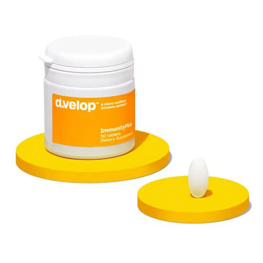 d.velop Vitamin D ImmunityPlus - 30 Tablets, 20 mcg (2400 IU) - Vitamin D Supplement w/ Zinc and Vitamin C - Immune Support - 3X Faster & More Effective? - Clinically Tested - Zinc and Vitamin D