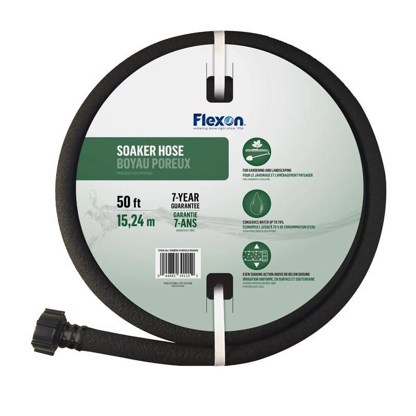 1 Pc, Flexon 1/2 In. D X 50 Ft. L Medium Duty Professional Grade Soaker Hose