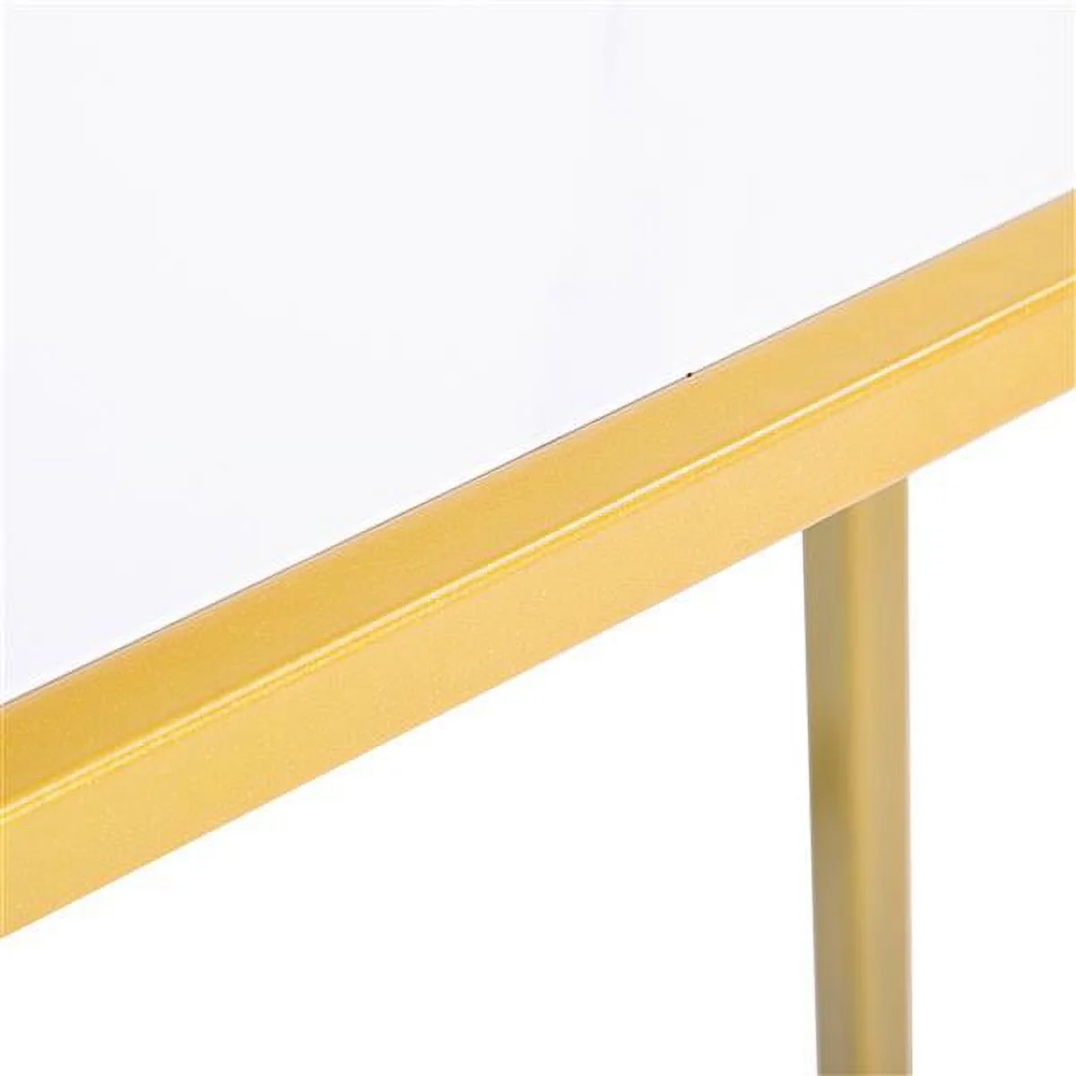 Fithood Marble Simple C-Side Table [30x48x61cm] White