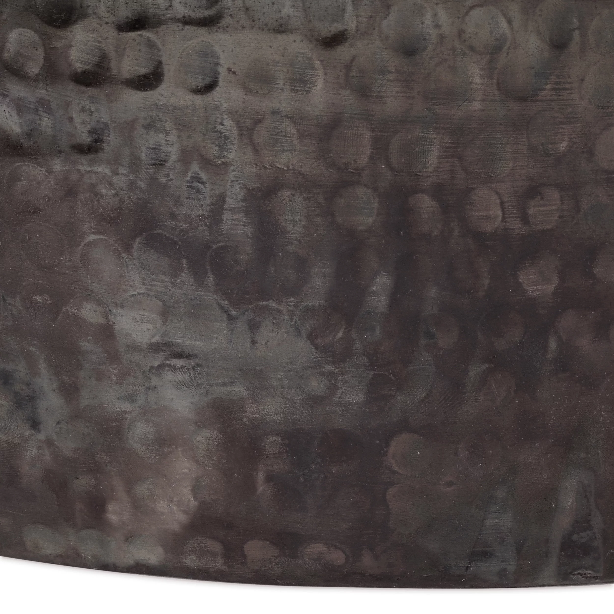 Noble House Richland Modern Round Aluminum Coffee Table, Antique Pewter