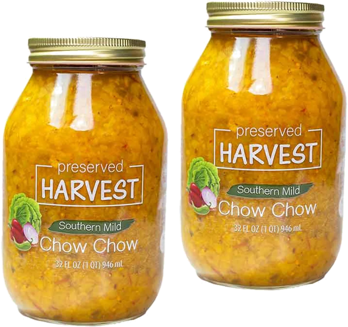 Preserved Harvest Mild Southern-Style Chow Chow, 32 oz. Quart Jars, 2-Pack