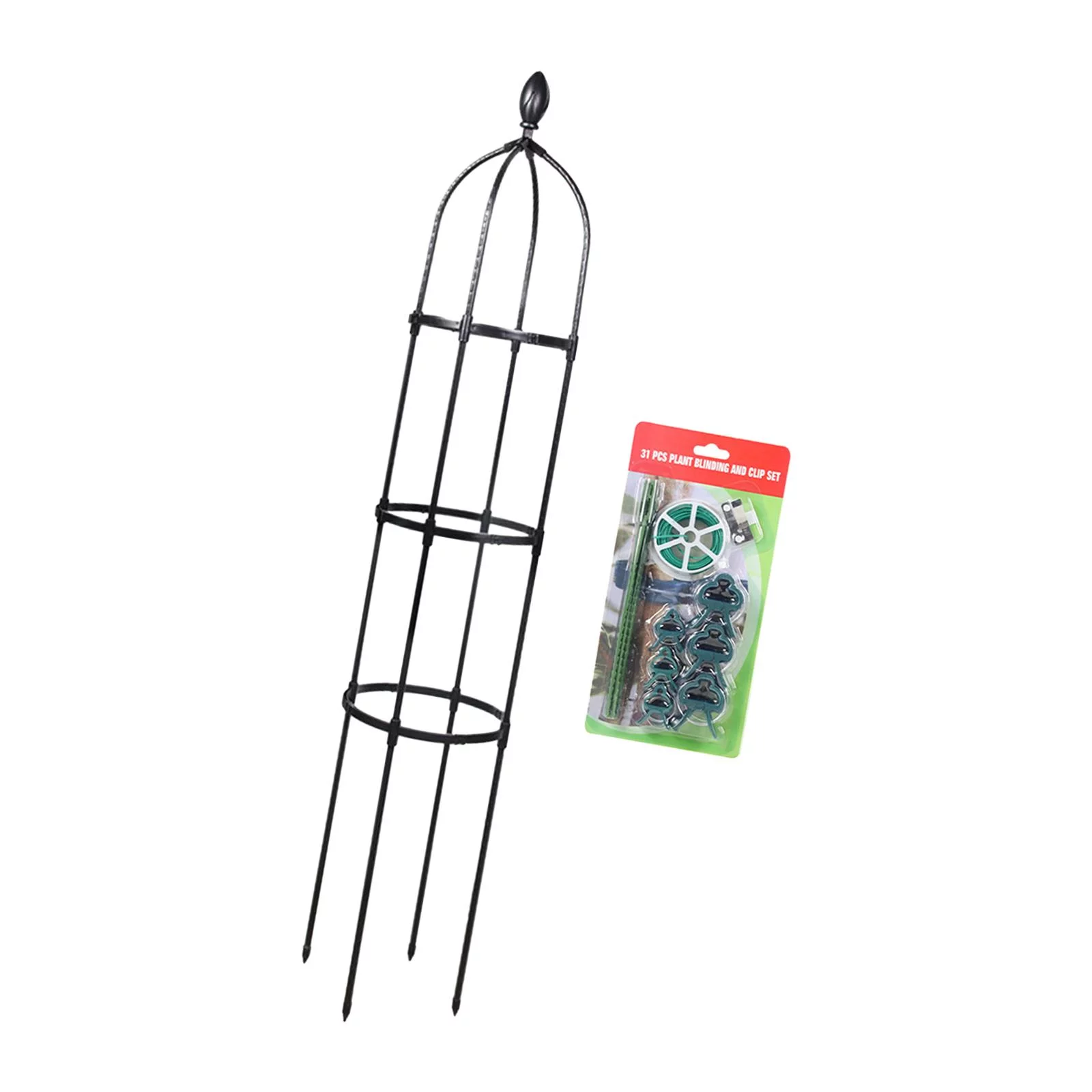 Garden Obelisk Trellis ,Multifunctional Assembled Plant Climbing Frame Flower Stand Plant Cages and Supports for Pots Balcony 145cmx25.4cm