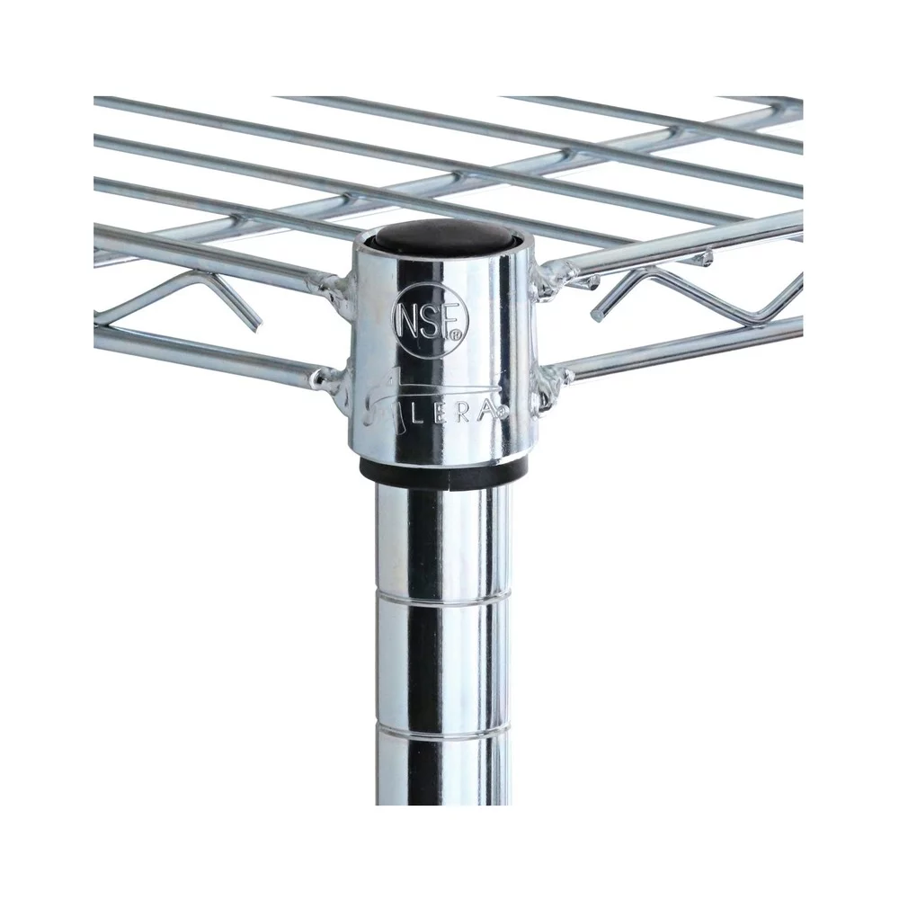 Alera ALESW843614SR 36 in. W x 14 in. D x 54 in. H Four-Shelf Residential Wire Shelving - Silver