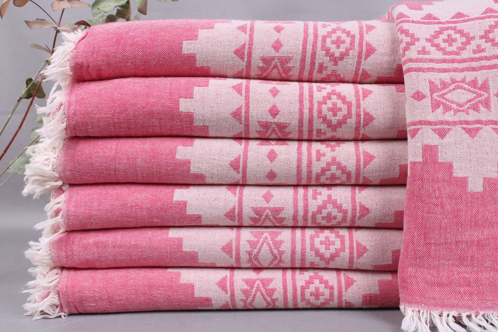 Couch Throw, Wedding Gift Blankets, Pink Bedcover, Kilim Throw, 79x91 Inches Couch Cover, Wholesale Bedcover, Bulk Order Bedspread,