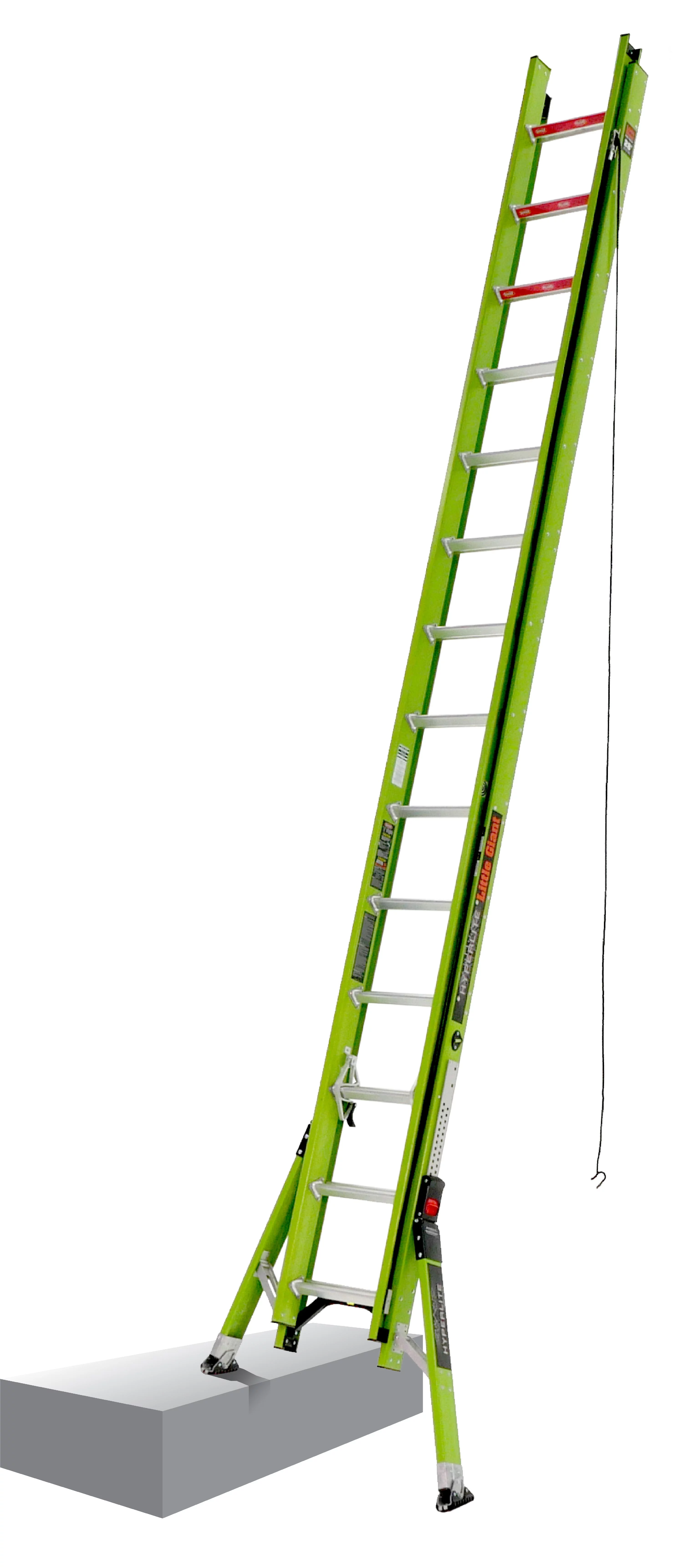 Little Giant HyperLite SumoStance, 28' - Type IA - 300 lbs rated, fiberglass extension ladder