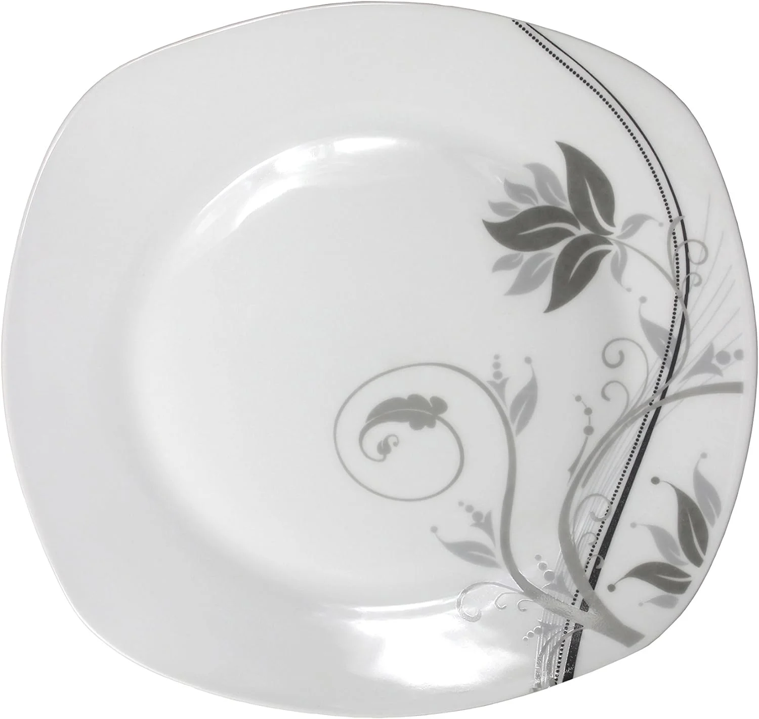 Lorenzo Import Porcelain 20-Piece Square Dinnerware Set Service For 4, Grey