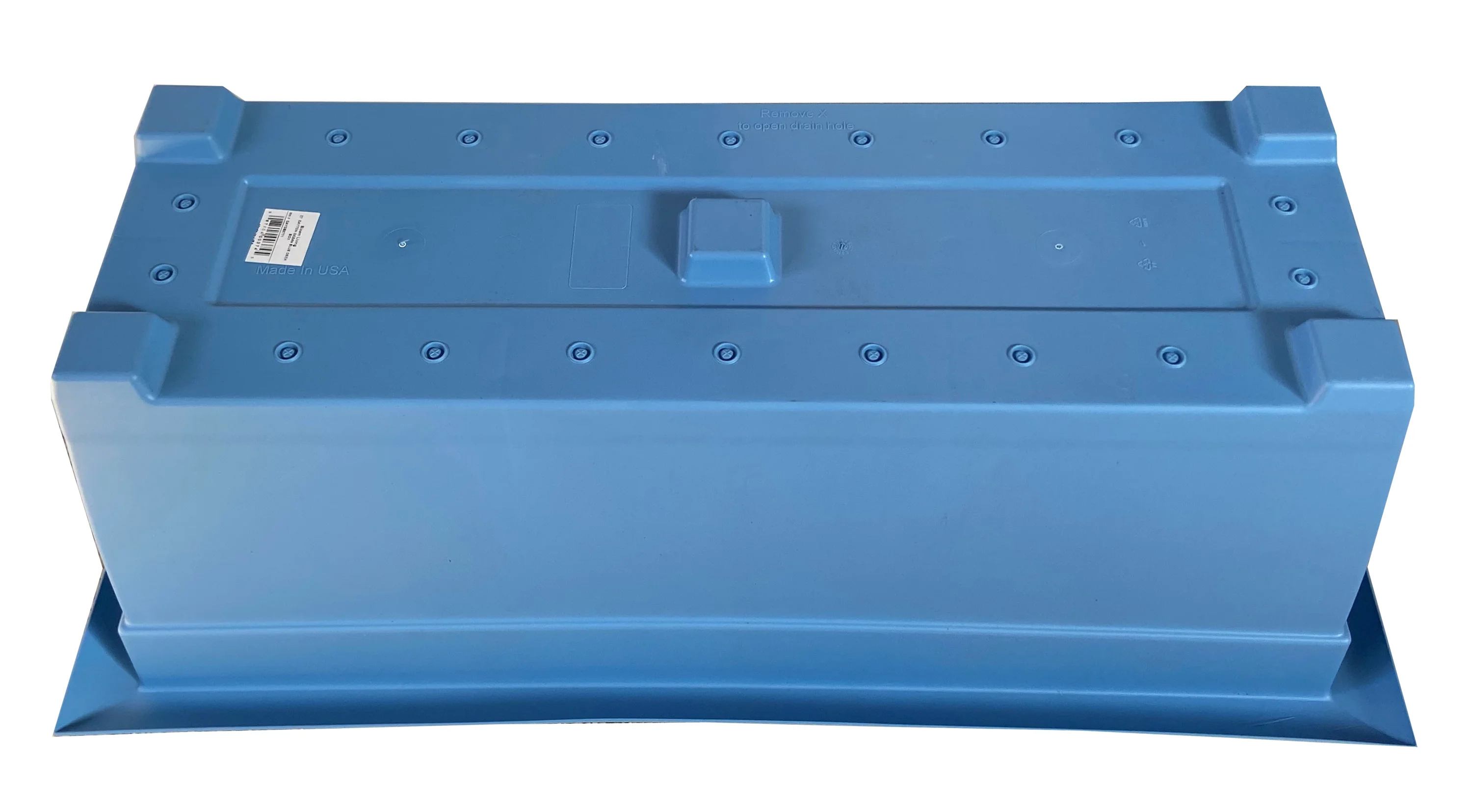 Bloem 27-in Wide Dayton 100% Recycled Plastic Deck Box Planter - Ocean Blue