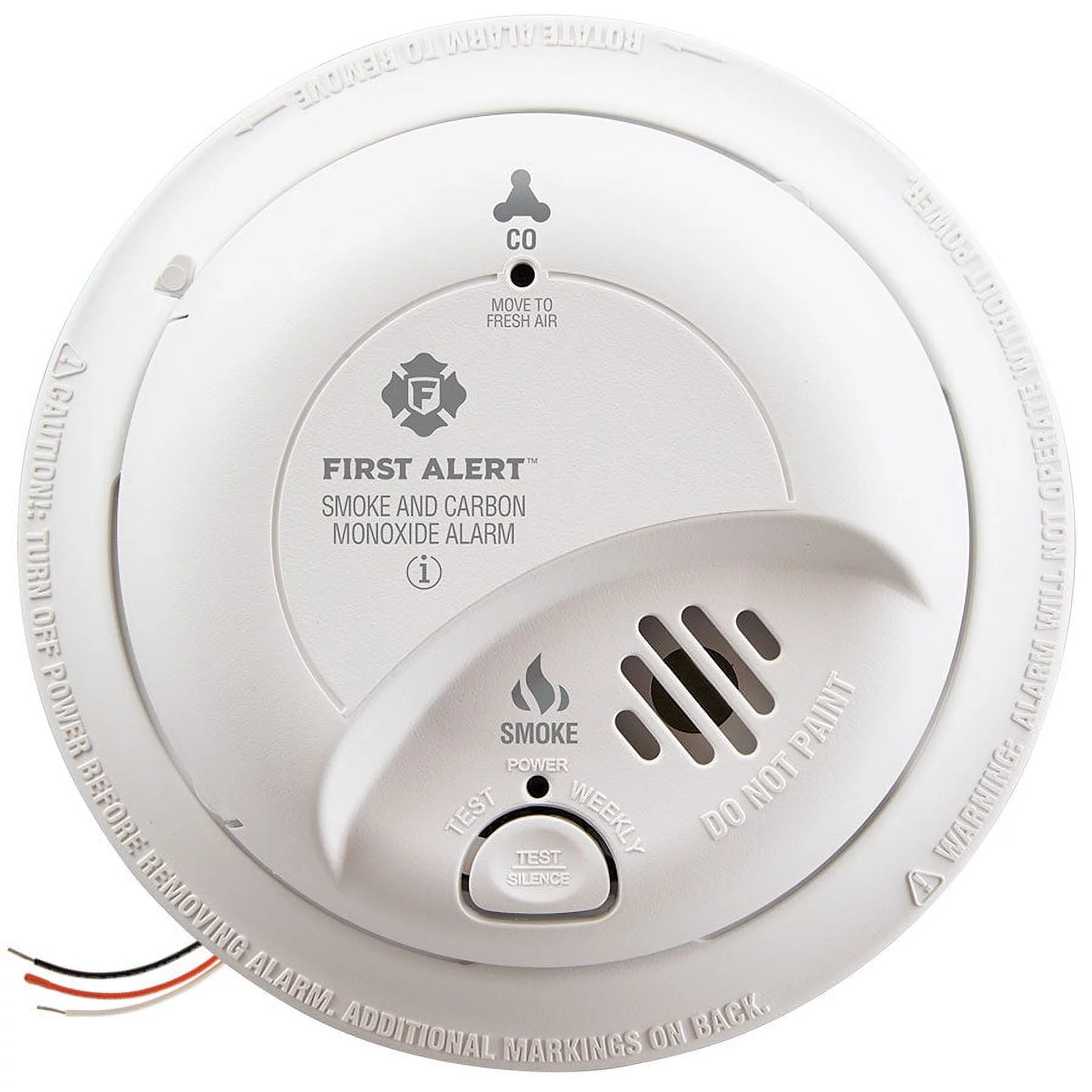 First Alert 1039807 Hardwired Smoke & Carbon Monoxide Alarm with 10-Year Battery Backup, Each