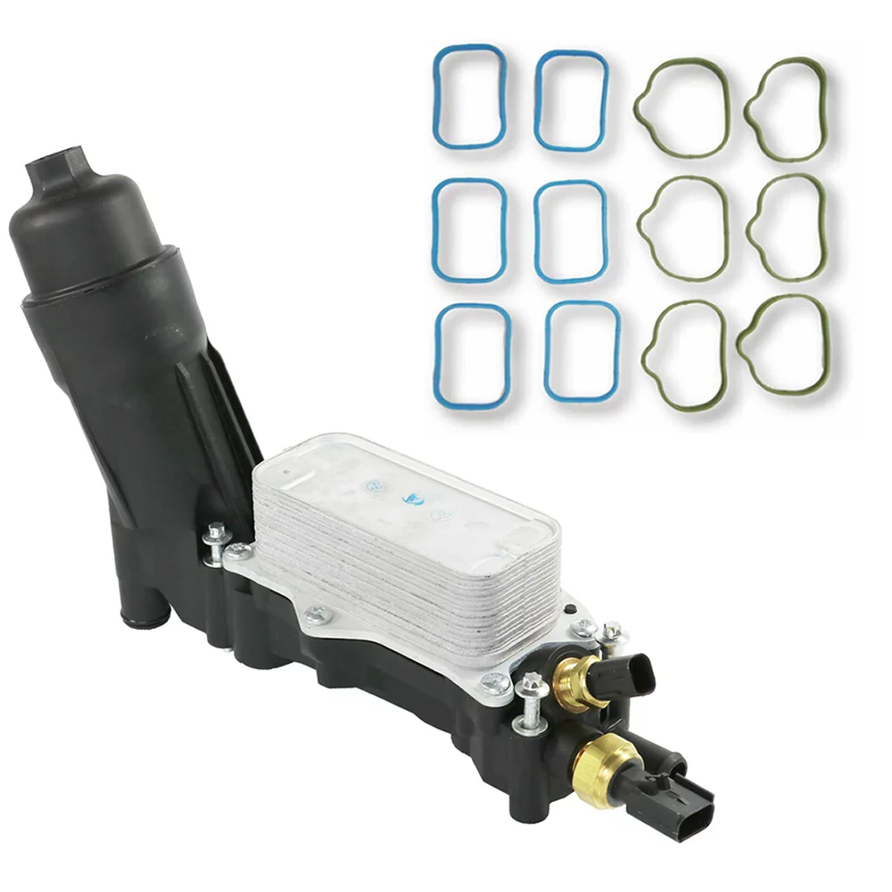imUfer Engine Oil Cooler Filter Housing Assembly and Intake Seals for 2014-2016 Chrysler Town & Country 3.6L