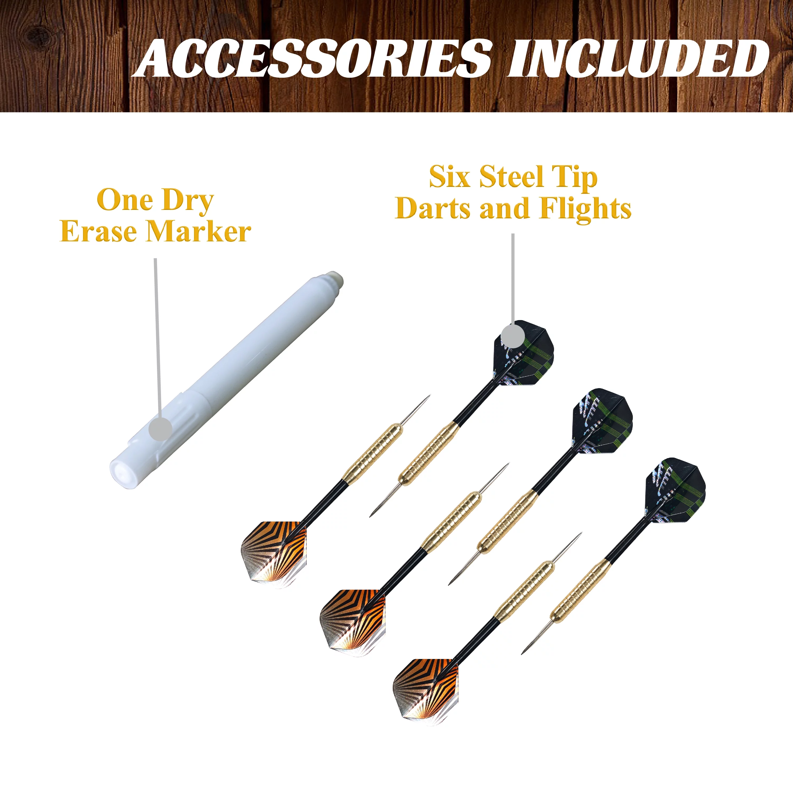 Barrington Sherwood Bristle Dartboard 40.5 in x 24 in x 5 in Cabinet Set