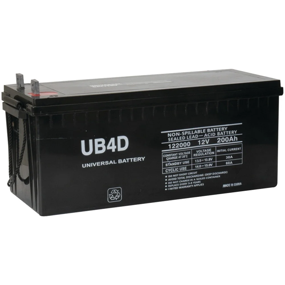 UB4D 12v 200ah SLA Battery for Pure Sine Wave PST-100S-24A