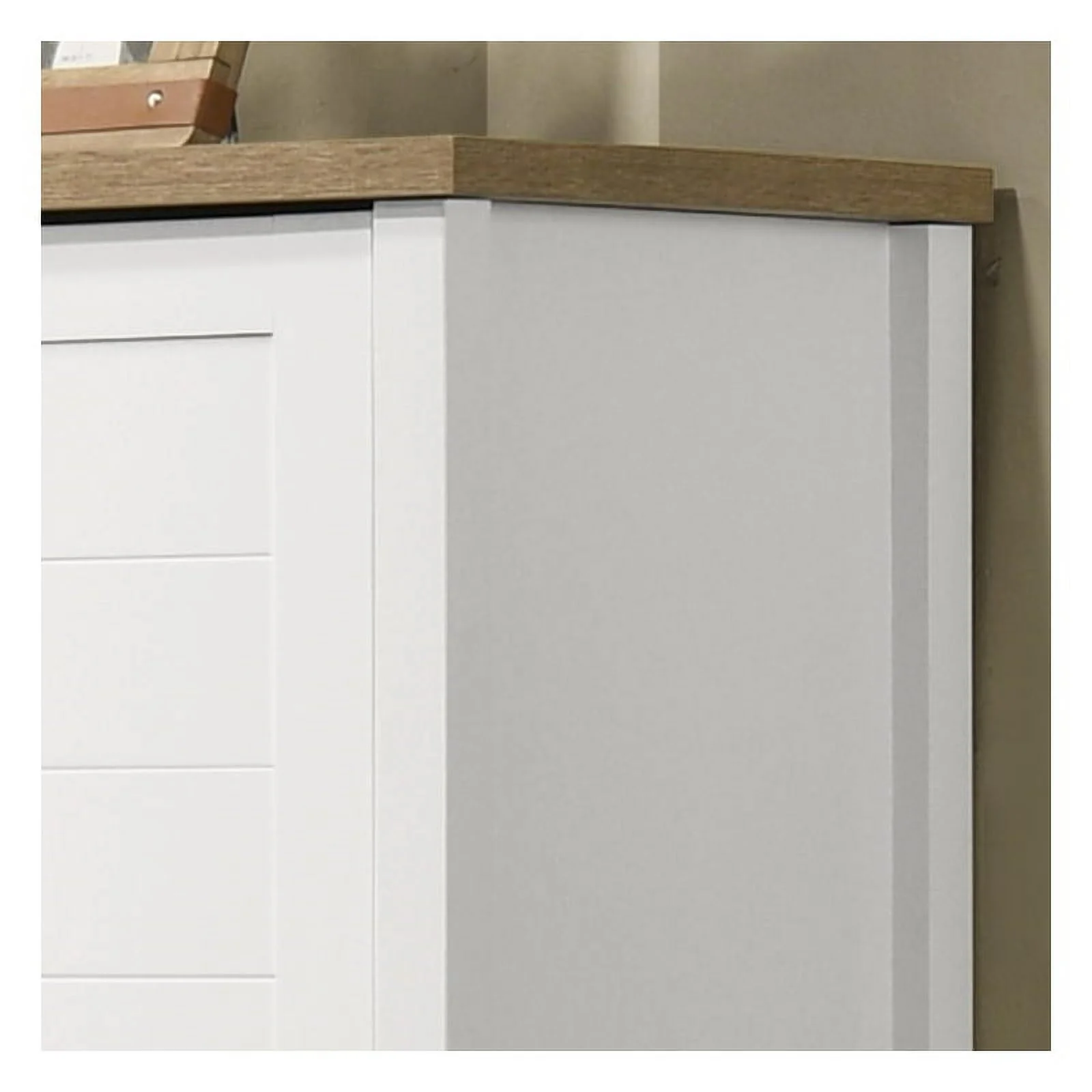 Pemberly Row 2-Door Engineered Wood Storage Cabinet in White