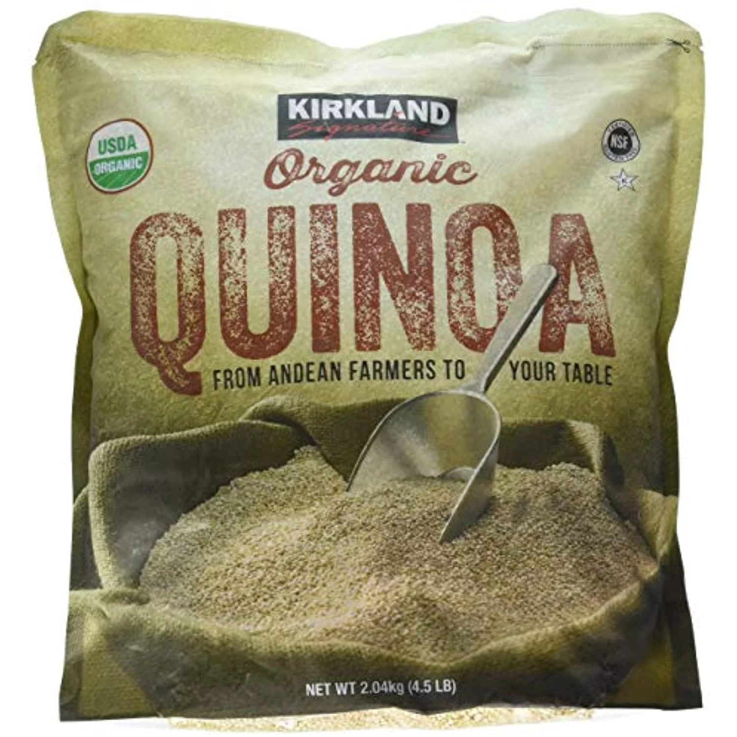 Kirkland Signature Organic Gluten-Free Quinoa From Andean Farmers To Your Table - 2.04kg., 4.5lb - SET OF 3