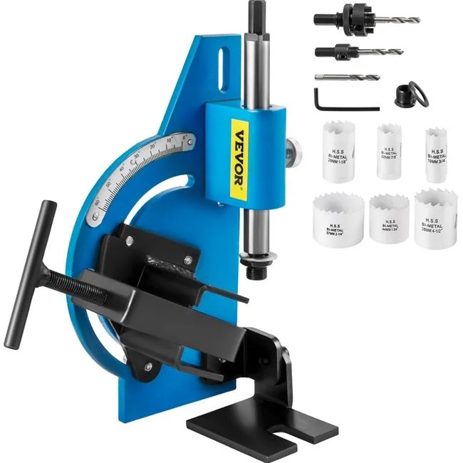Vevor GQKJTPN12--9TDRNFV0 Tube Notcher Kit 60 deg Pipe Tubing Notcher - 9 Piece