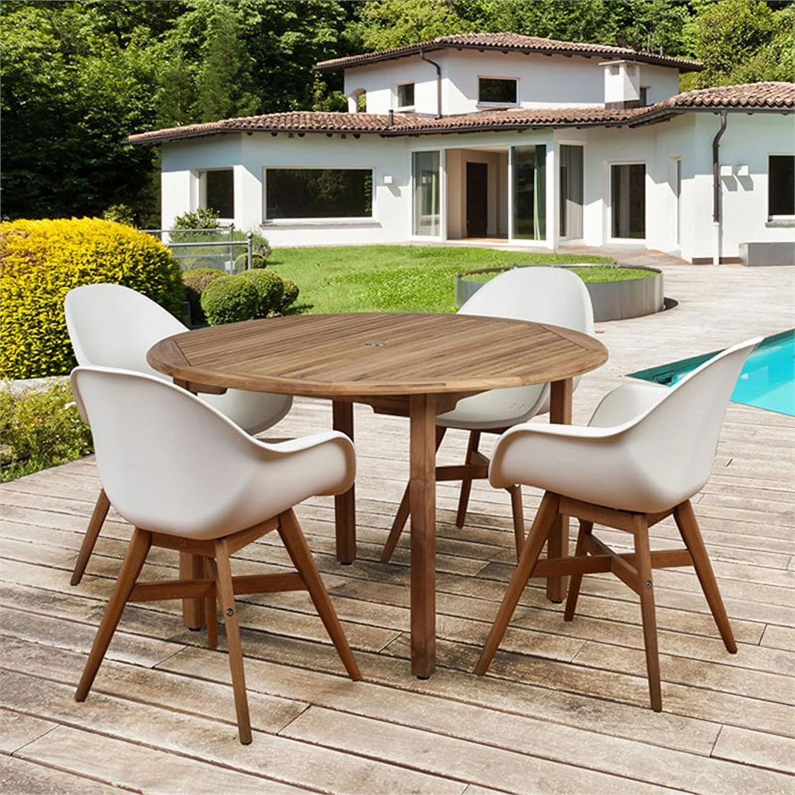 International Home Amazonia Charlotte Deluxe 5 Piece Patio Dining Set