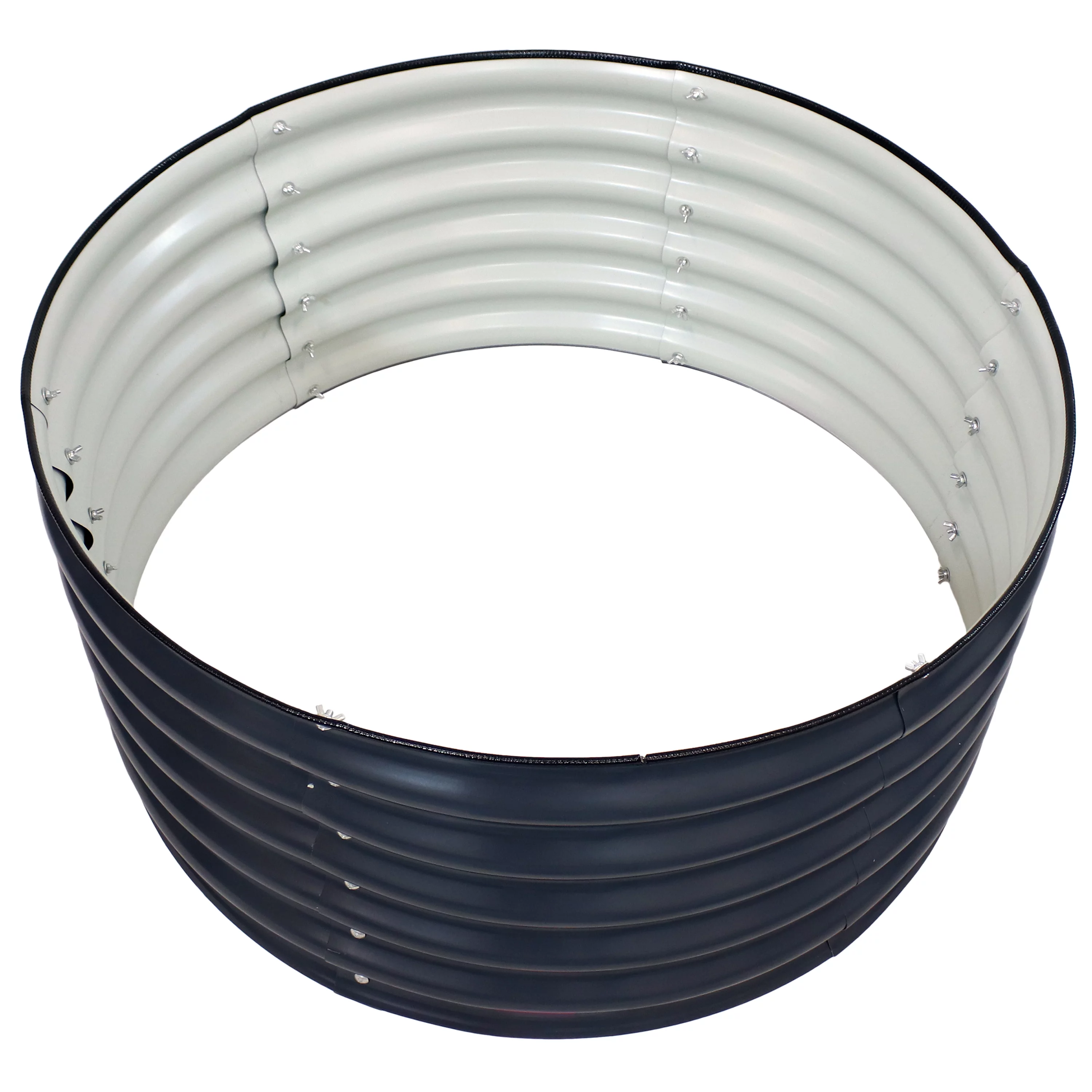 Sunnydaze Galvalume Steel Round Raised Garden Bed - 17.25