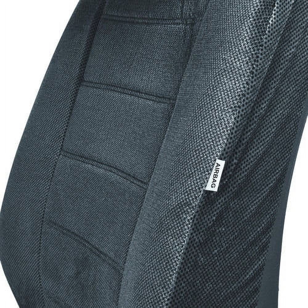 BDK Regal Dotted Cloth Car Seat Covers, 9pc, Front and Rear Full Set, Low Back