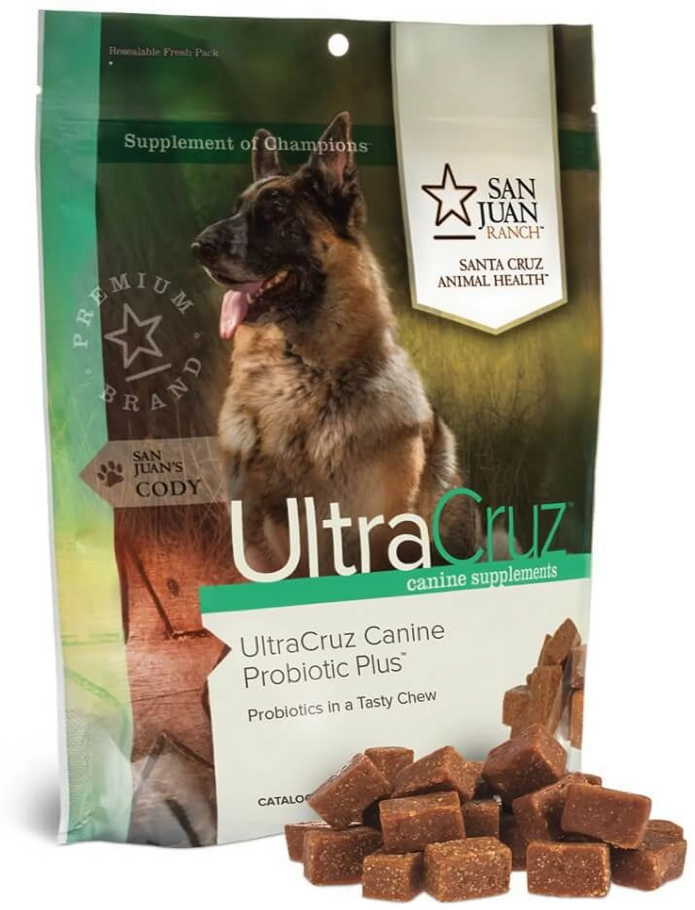 UltraCruz Canine Probiotic Supplement for Dogs, 60 Tasty Chews