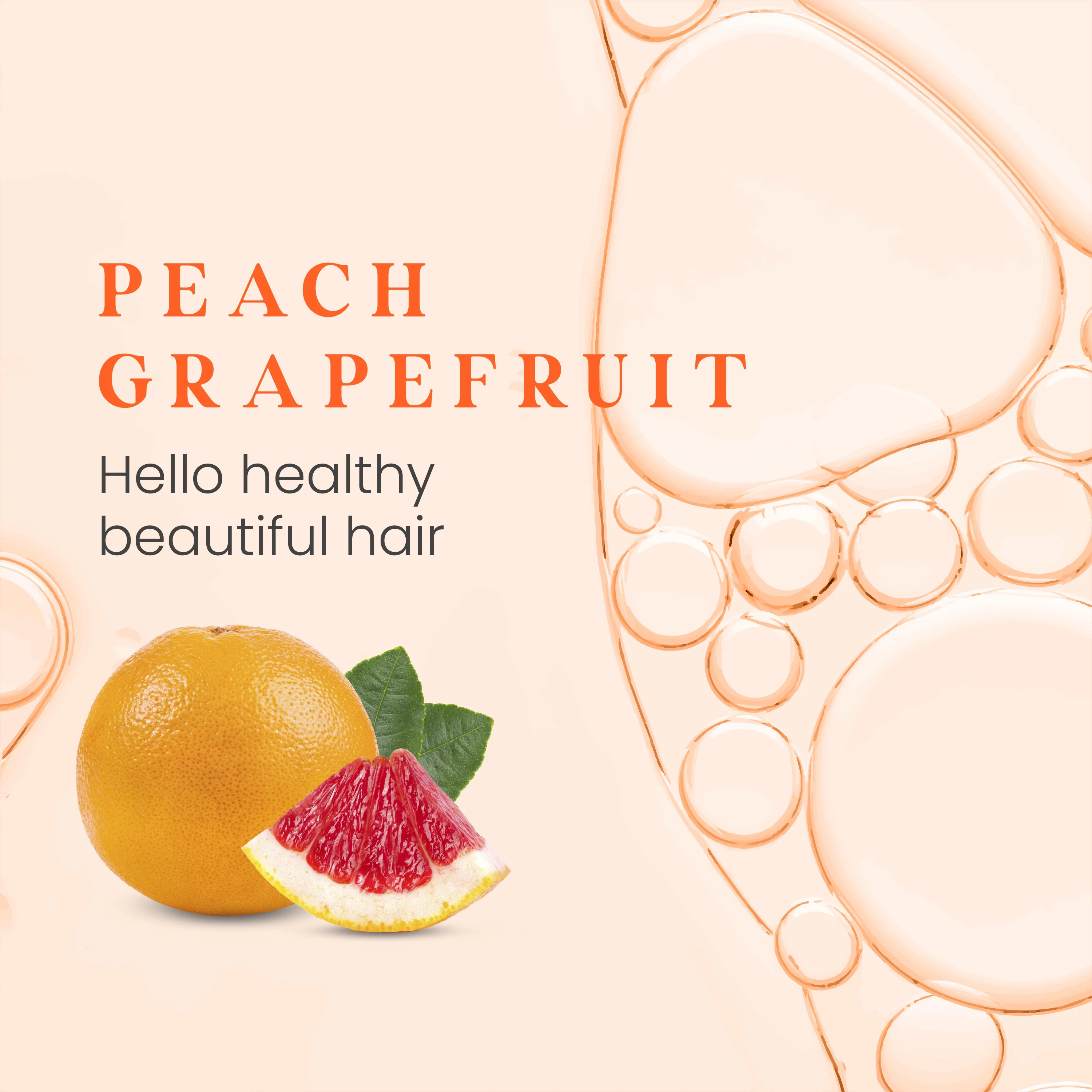 Peach Grapefruit Hair Oil- Hydrate/Smooth-30ml 1fl oz-Dr.Pelican
