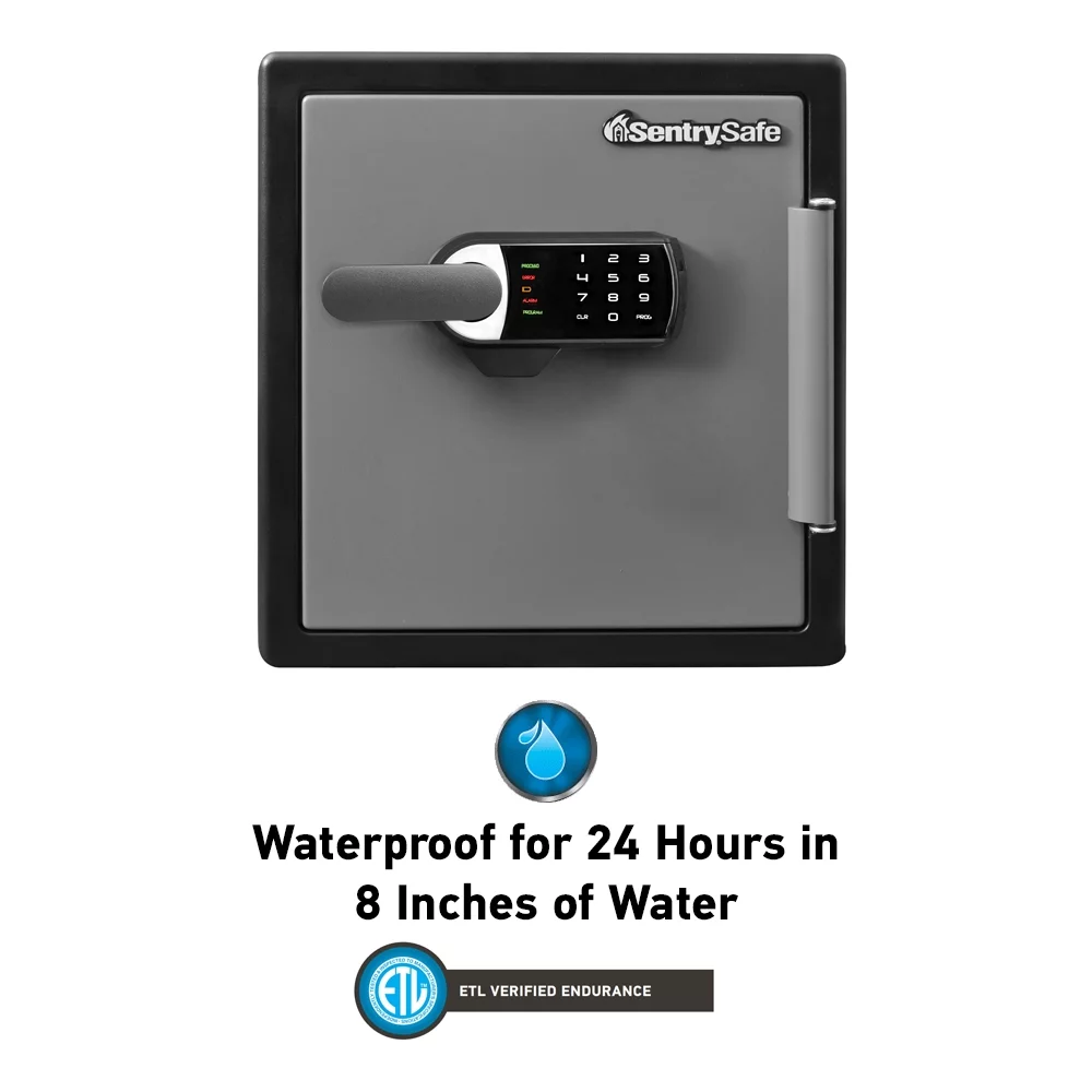 SentrySafe SFW123TSC Fire and Water-Resistant Safe with Digital Lock and Alarm, 1.23 cu. ft.
