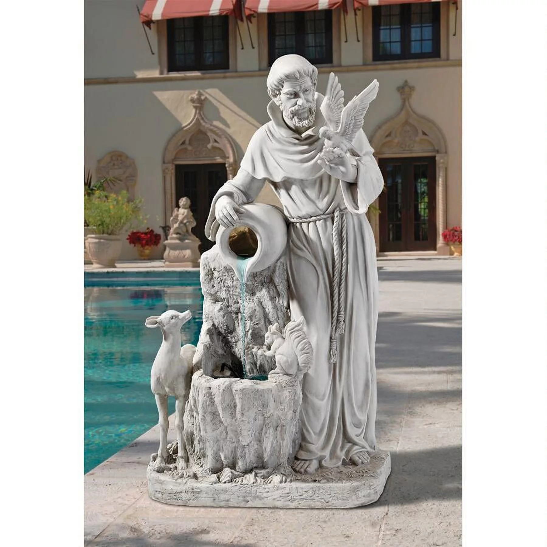 Design Toscano St. Francis' Life-Giving Waters Fountain