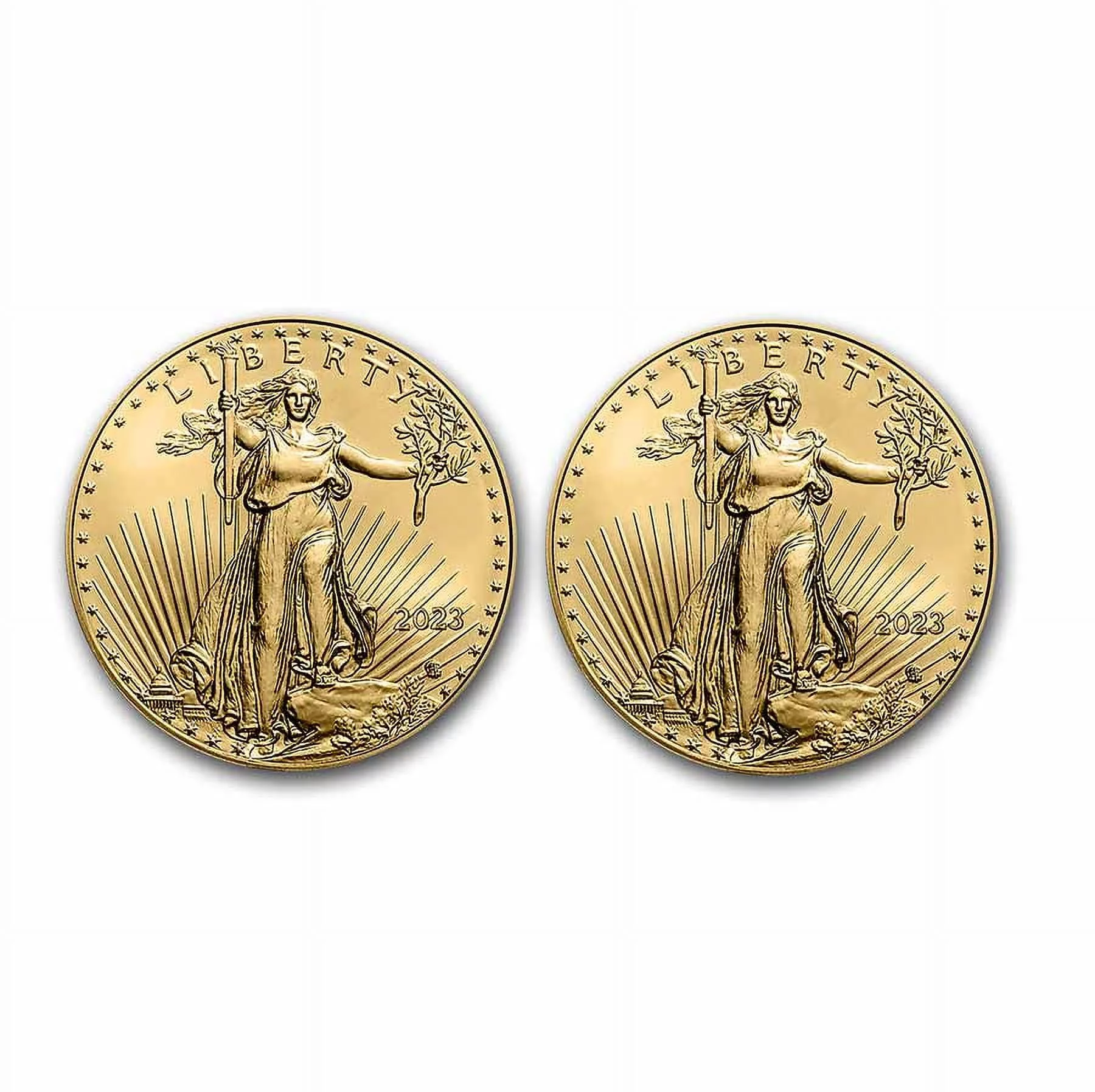 2023 1 oz American Gold Eagle BU (Lot of 2) - Walmart