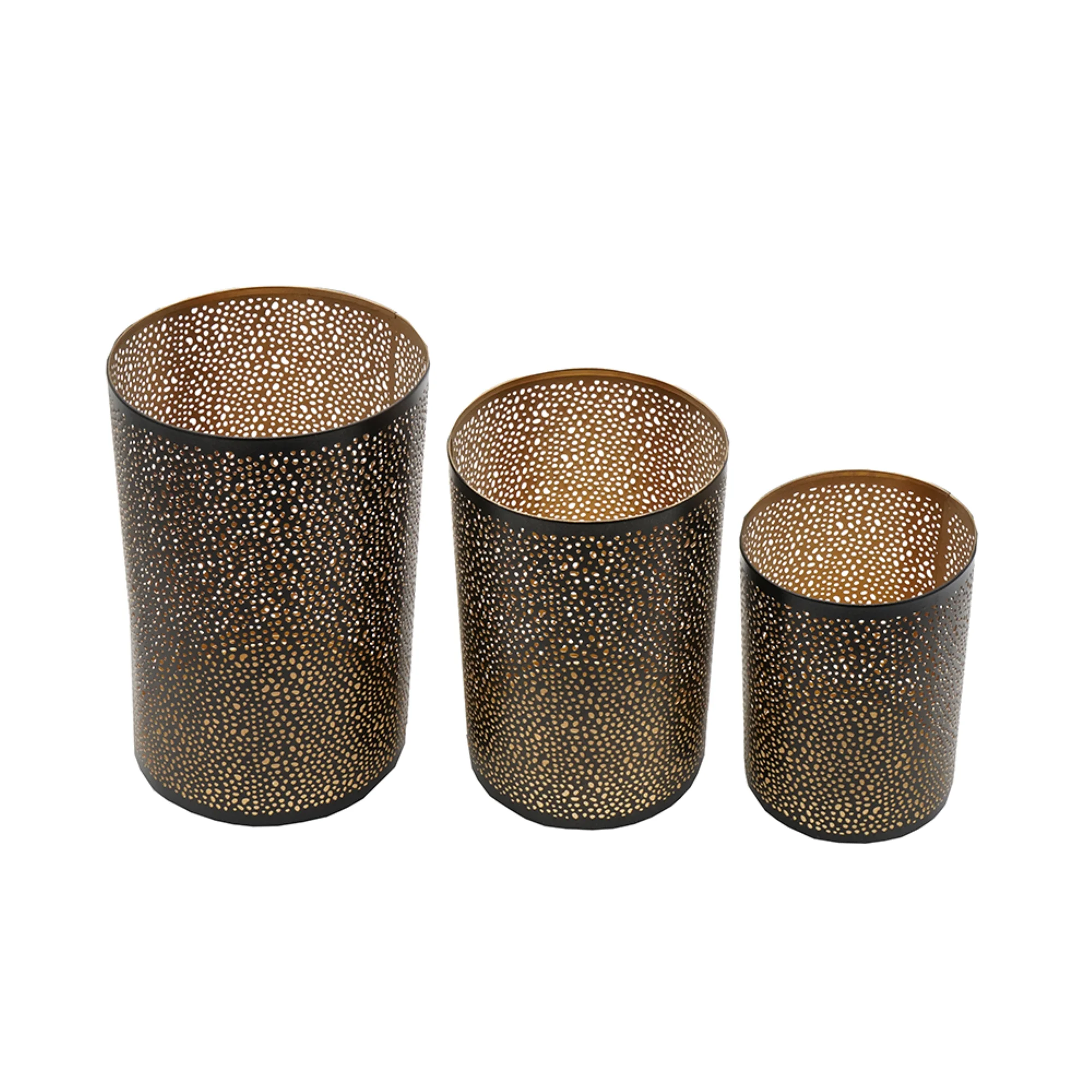 CC Home Furnishings Pierced Metal Hurricanes - 12