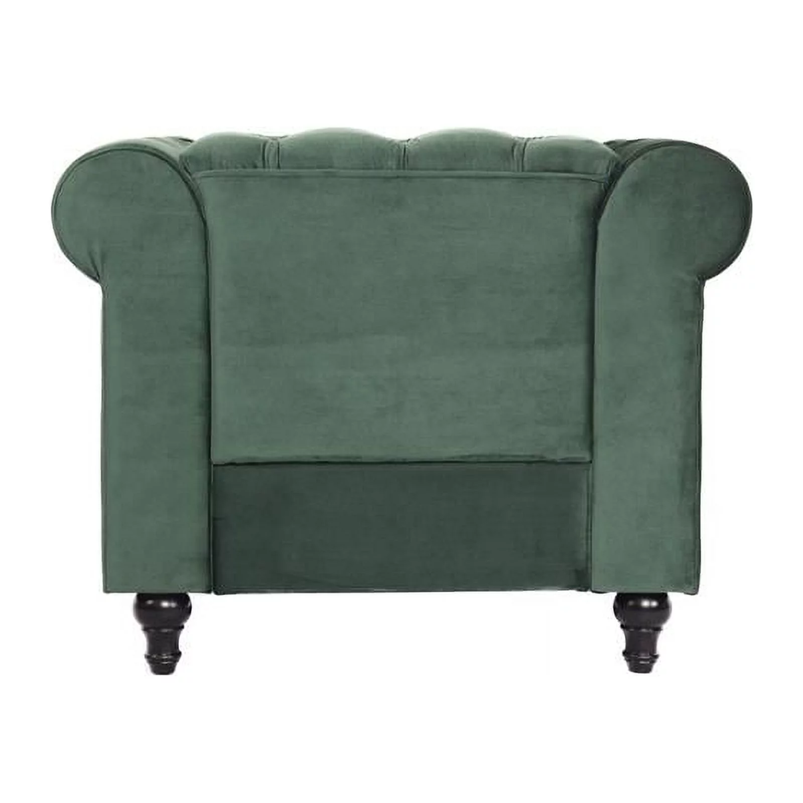 Home Square 3 Piece Set with Velvet Living Room Sofa Loveseat & Chair in Green