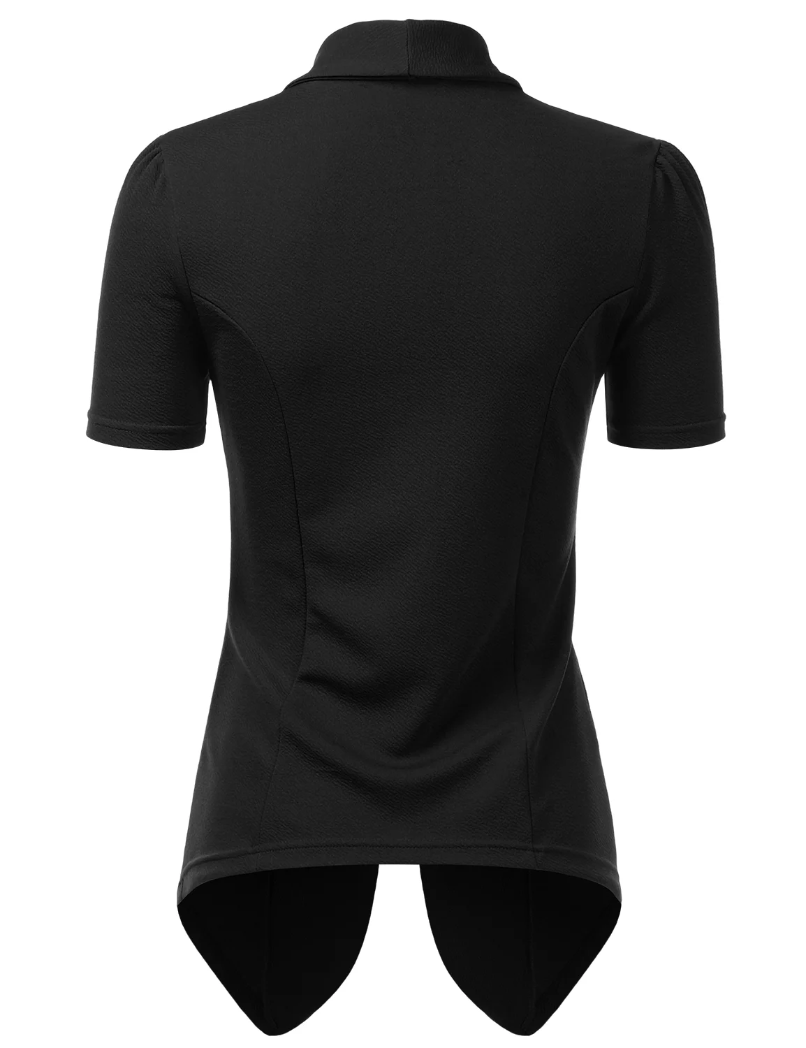 Doublju Women's Short Sleeve Open Front Draped Blazer