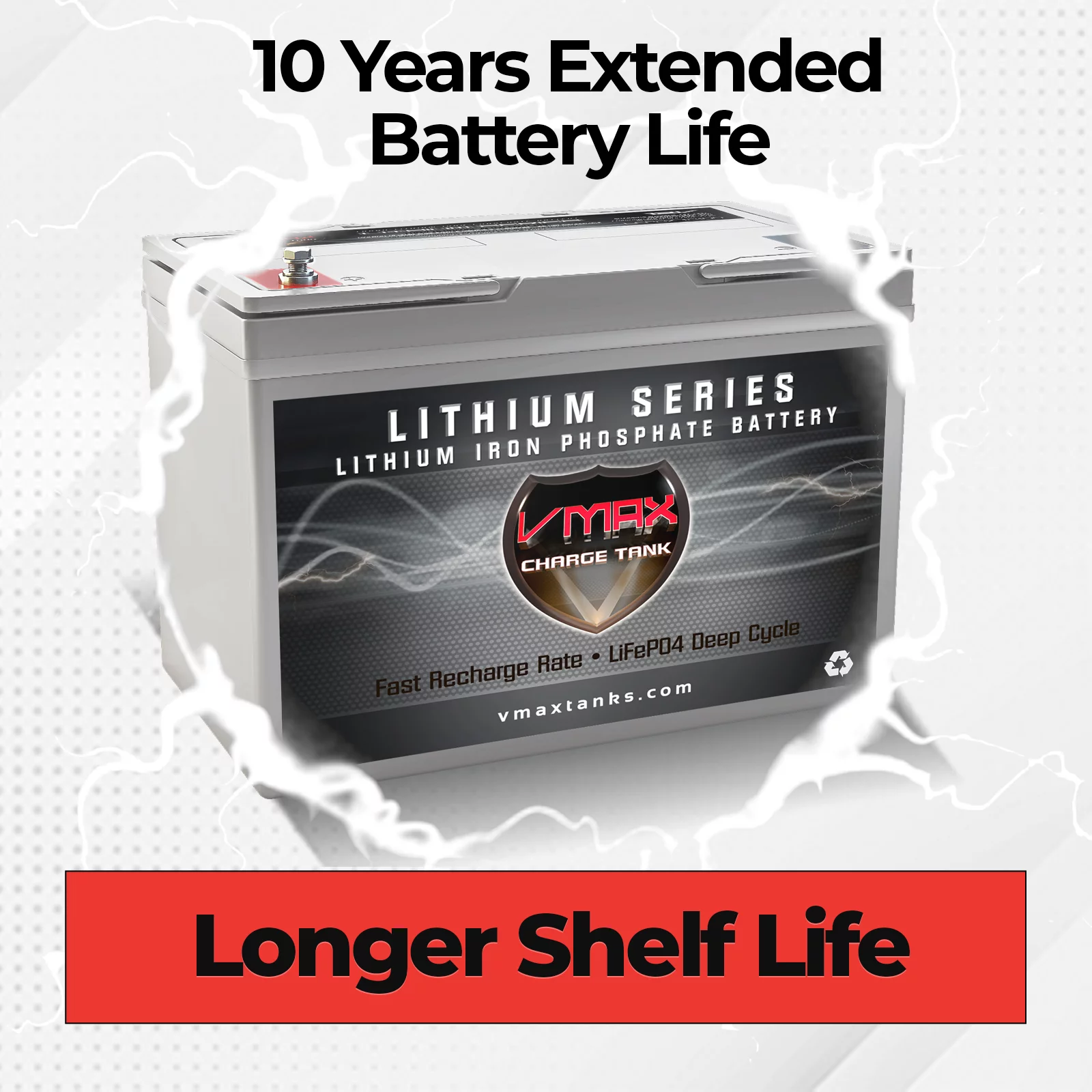 VMAX LFP27-12100 Li-Iron 12V 100AH LiFePO4 Marine Lithium Battery for 45LB Trolling Motors (12 Volt 100AH, Group 27, 1280Wh)
