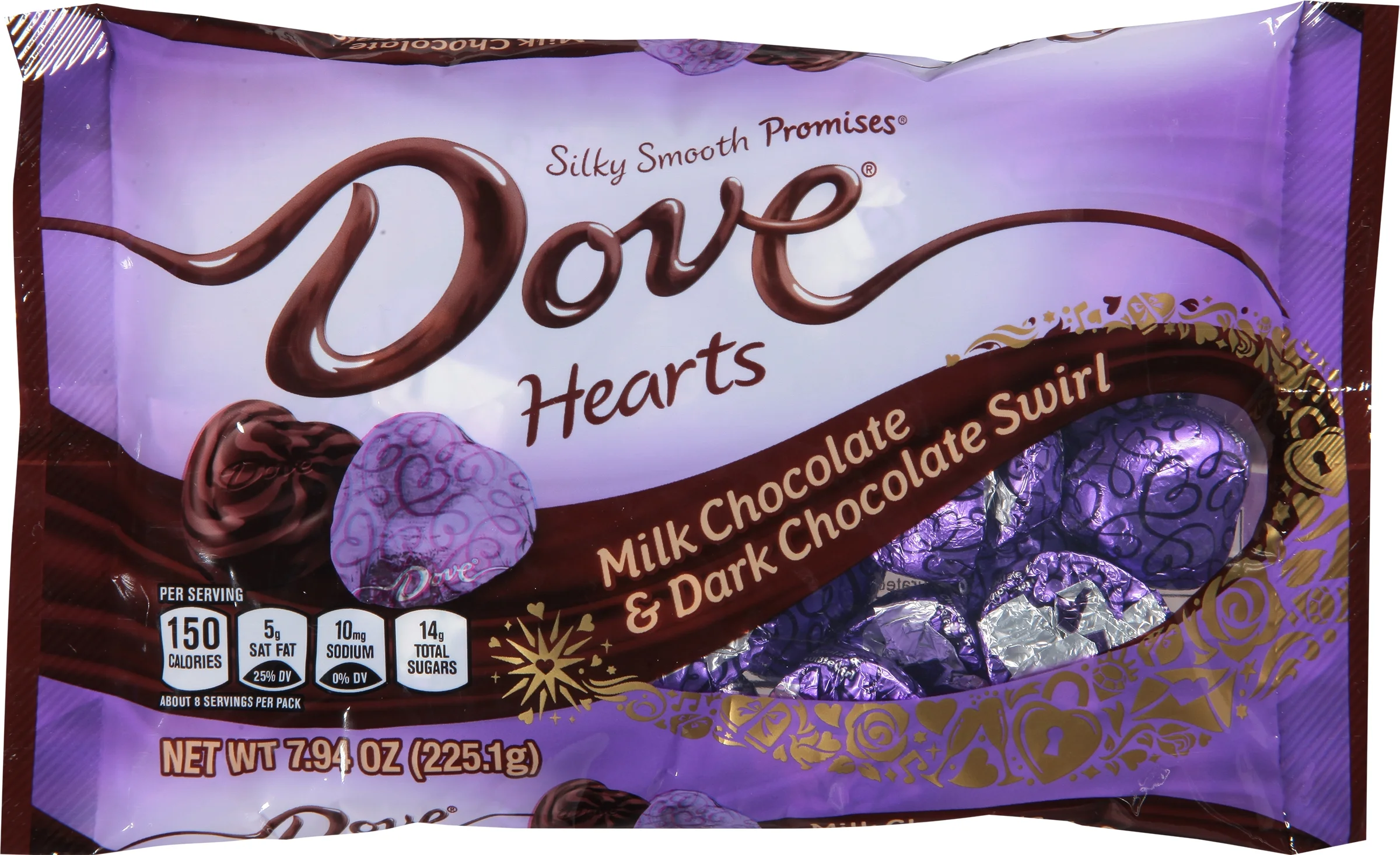 Dove, Promises Valentine's Day Hearts, Milk & Dark Chocolate Swirl, 7.94 Ounce