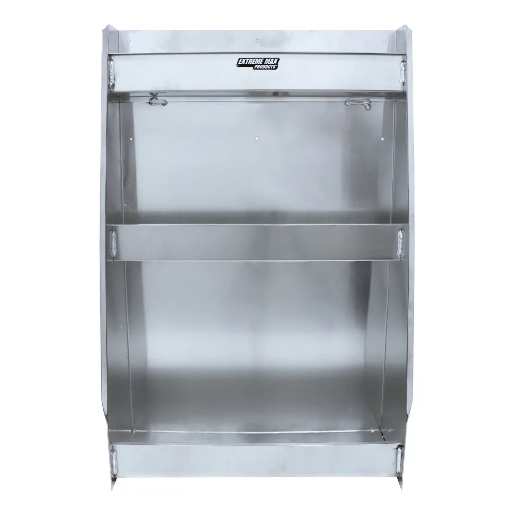 Extreme Max 5001.6102 Aluminum 3-Shelf Open Storage Cabinet for Enclosed Trailer Shop Garage