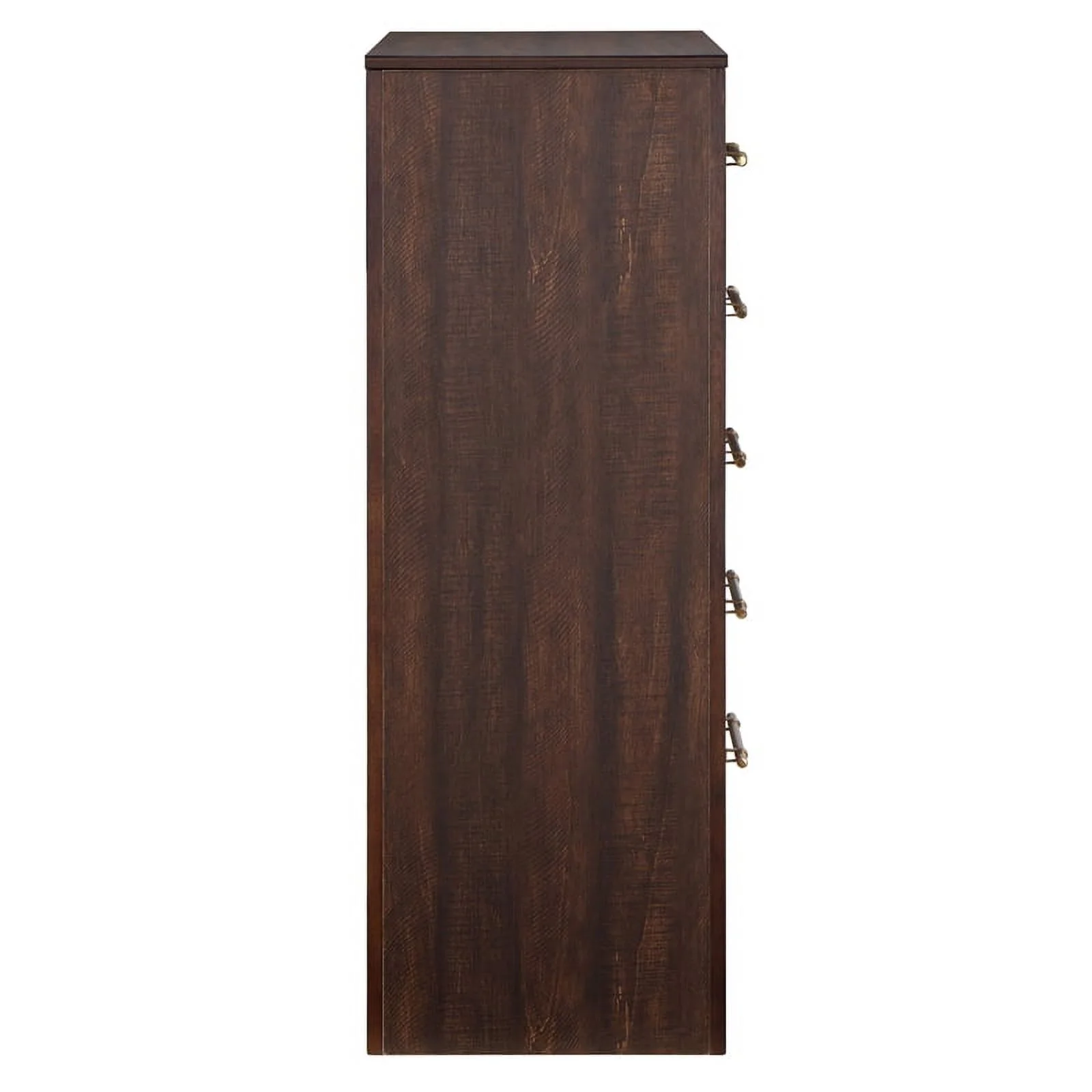 Home Square 3-Piece Set with 2 Nightstands and 5-Drawer Chest in Walnut