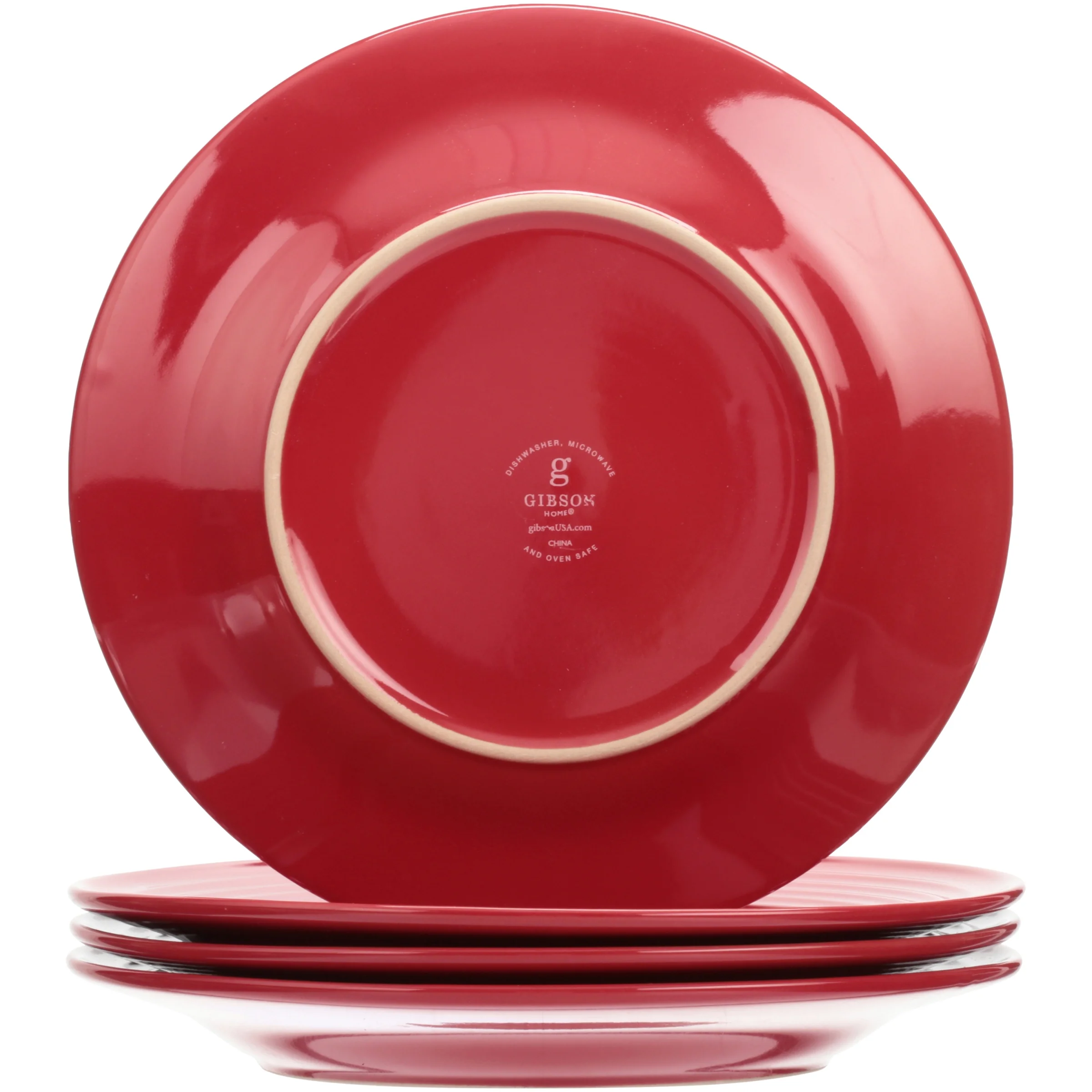 Gibson Home Stanza Red 16-Piece Dinnerware Set