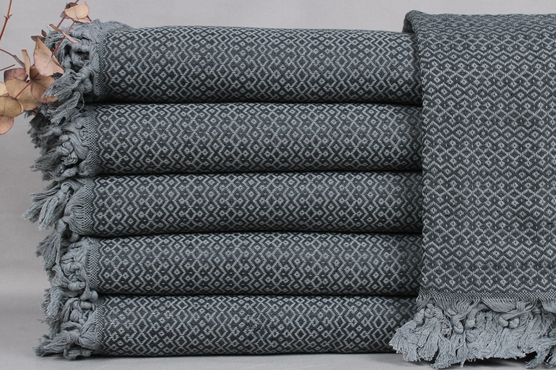 Wholesale Blankets, Large Towel, Green-Vermillion Throw, Diamond Throw, 79x99 Inches Couch Cover, Decor Throw, Curtain Bedspread,