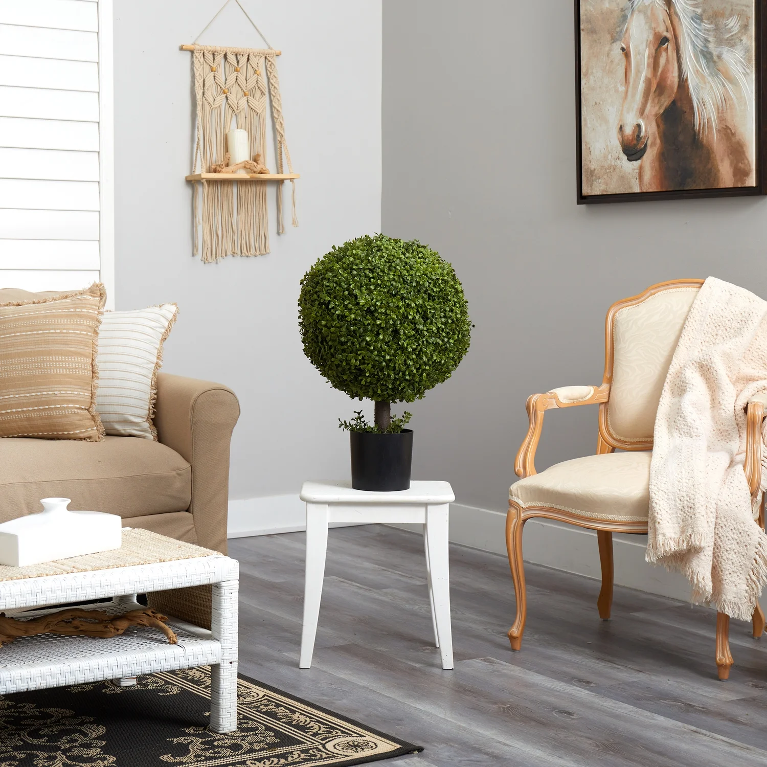 HomeStock 27In. French Country Ball Topiary