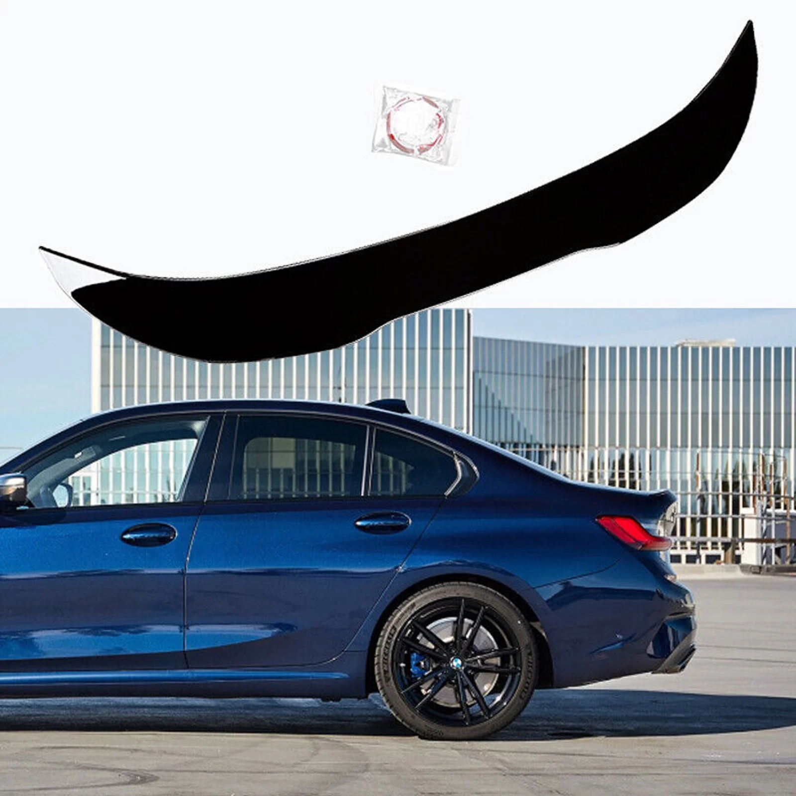 NINTE Rear Wing Spoiler for 2019-2023 BMW 3 Series G20 Sedan 320i 330i Gloss Black PSM Style