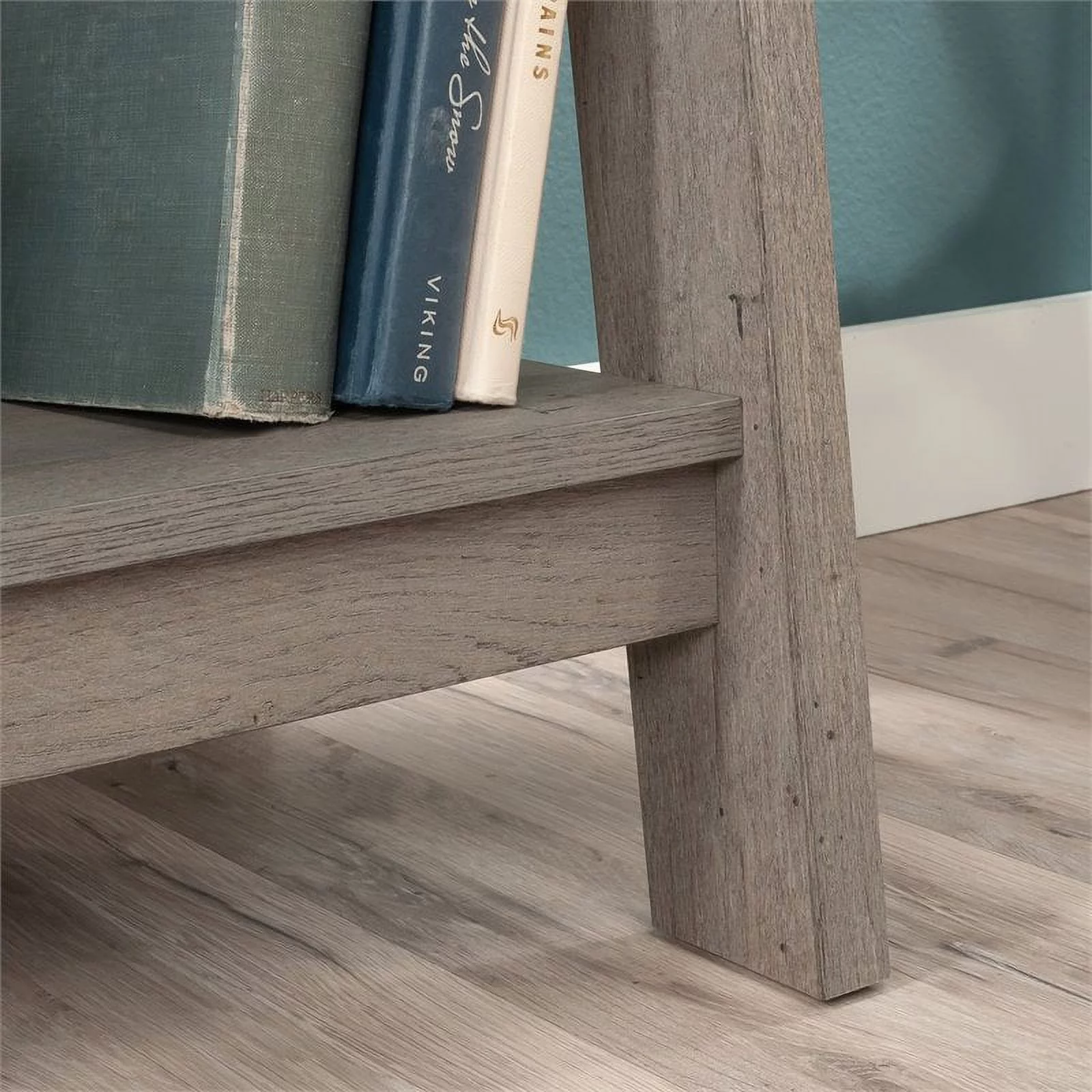 Pemberly Row 5-Shelf Modern Engineered Wood Bookcase in Mystic Oak