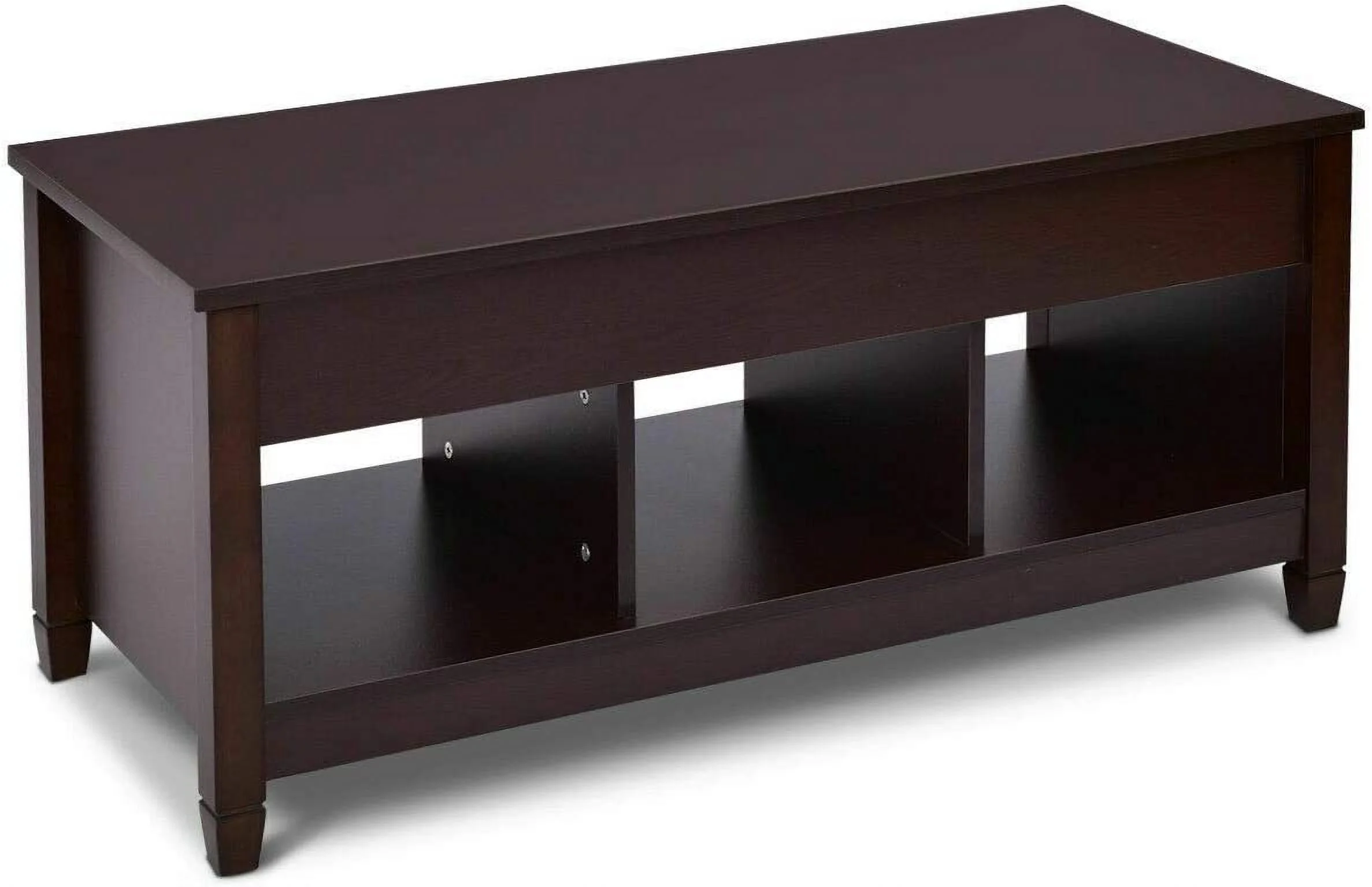 TJUNBOLIFE Lift Top Coffee Table with Hidden Compartment and  Shelves Modern