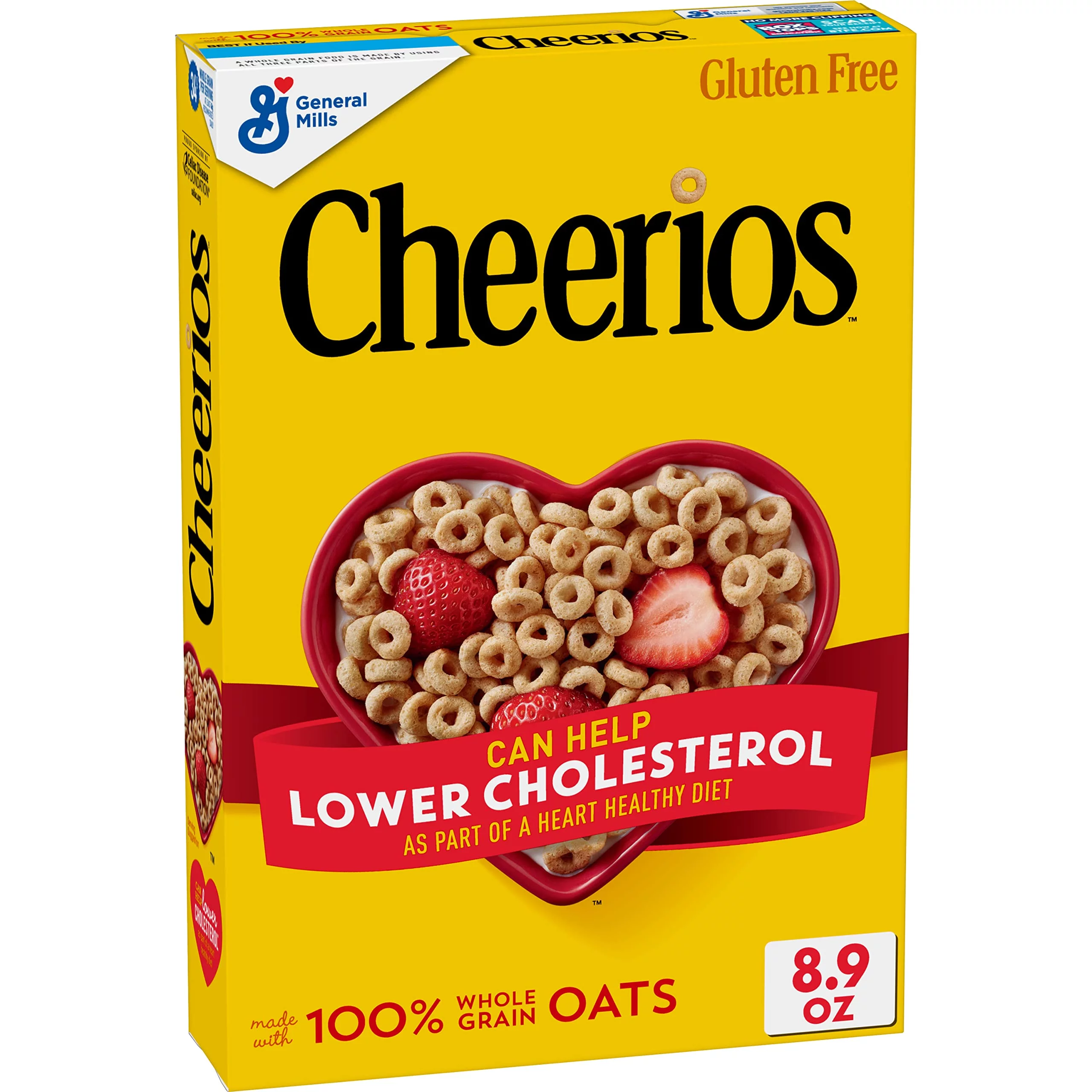 Cheerios Heart Healthy Cereal, Gluten Free Cereal With Whole Grain Oats, 8.9 Oz