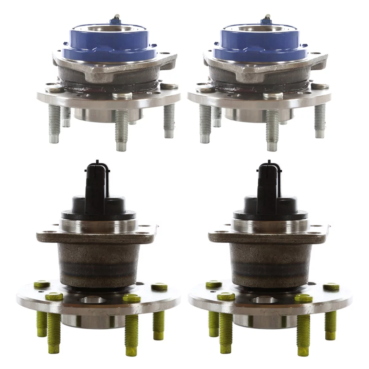 AutoShack Front and Rear Wheel Bearing Hub Assembly with ABS Set of 4 Replacement for 1997-2000 Chevrolet Malibu 1997-1999 Oldsmobile Cutlass 1999-2000 Pontiac Grand Am 2.4L 3.1L V6 FWD 5-Lug HB4X0008