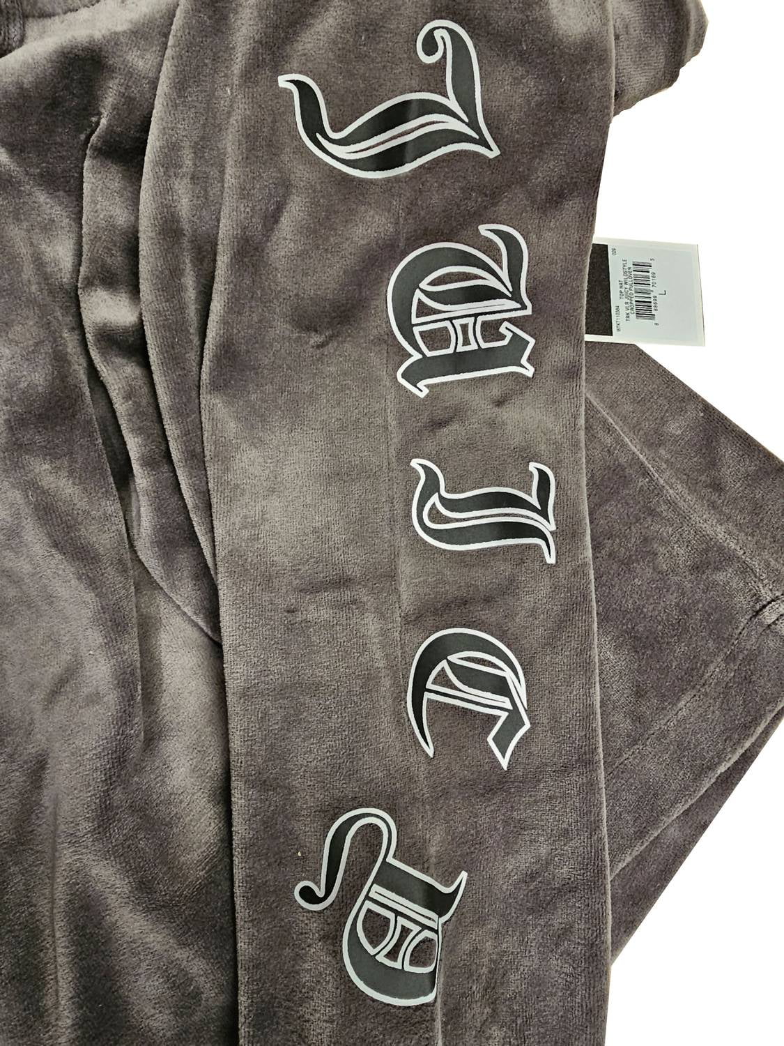 Juicy Couture Top Hat Wildstyle Cropped Velour Hoodie