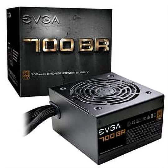 EVGA Power Supply 100-BR-0700-K1 700 BR 700W 80+BRONZE 12V PCI Express 120mm Long SleeveBearing Retail