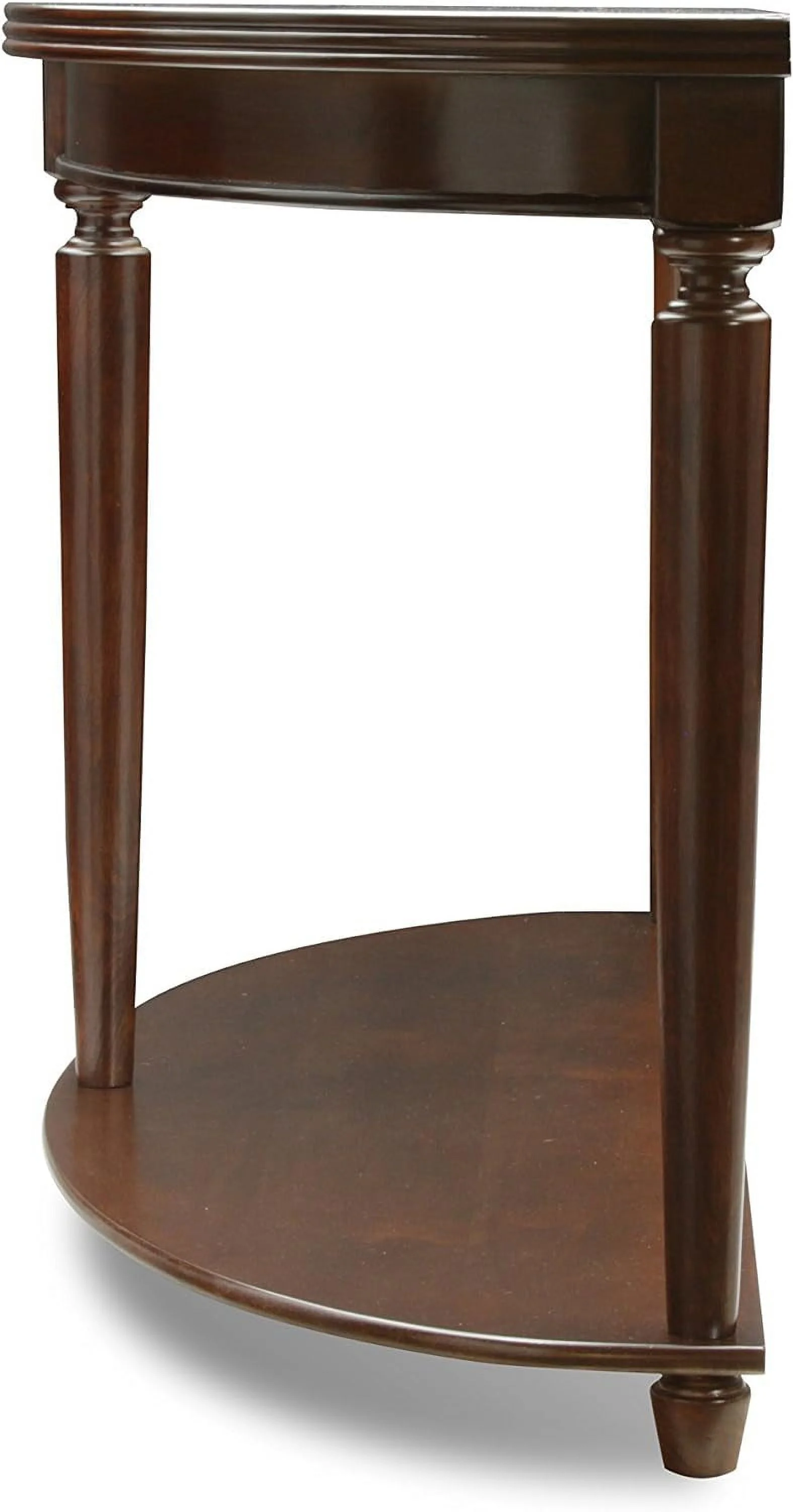 Western Beveled Glass Top Sofa Table, Dark Cherry Finish