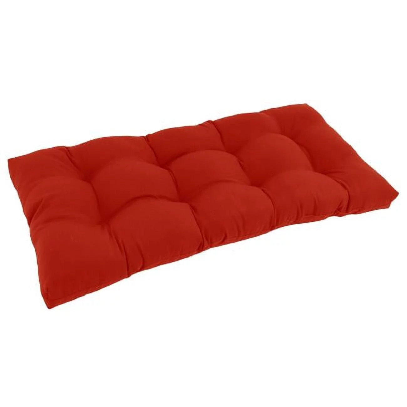 42 x 19 in. Squared Twill Tufted Loveseat Cushion, Red