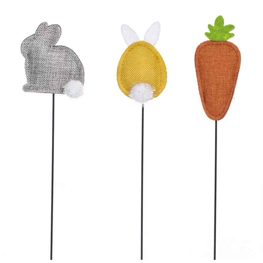 Evergreen Fabric Plant Sticks  - Easter (3/PK)