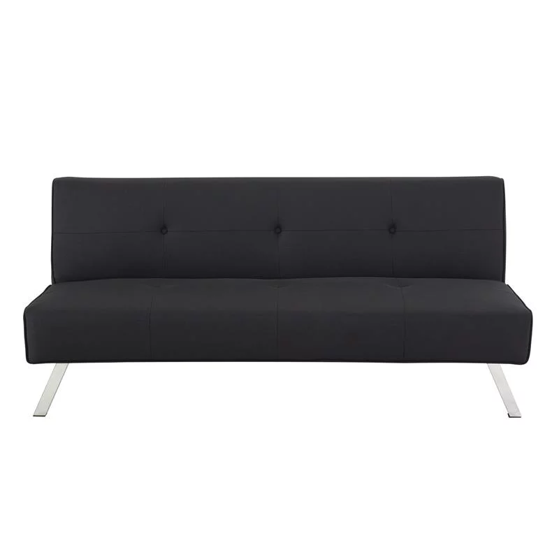 Serta Sloan Dream Lift Convertible Sofa in Tufted Black Fabric